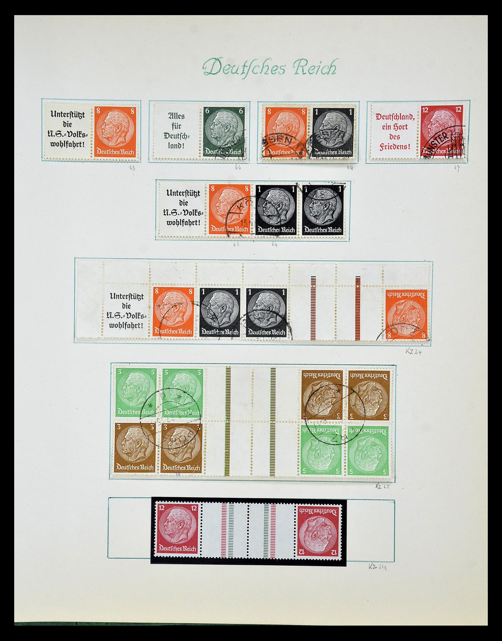 35039 034 - Stamp Collection 35039 German Reich combinations 1910-1941.