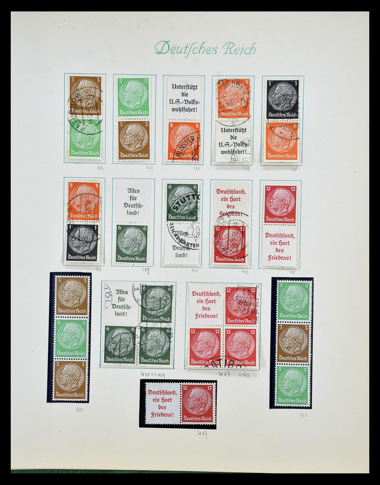 35039 035 - Stamp Collection 35039 German Reich combinations 1910-1941.