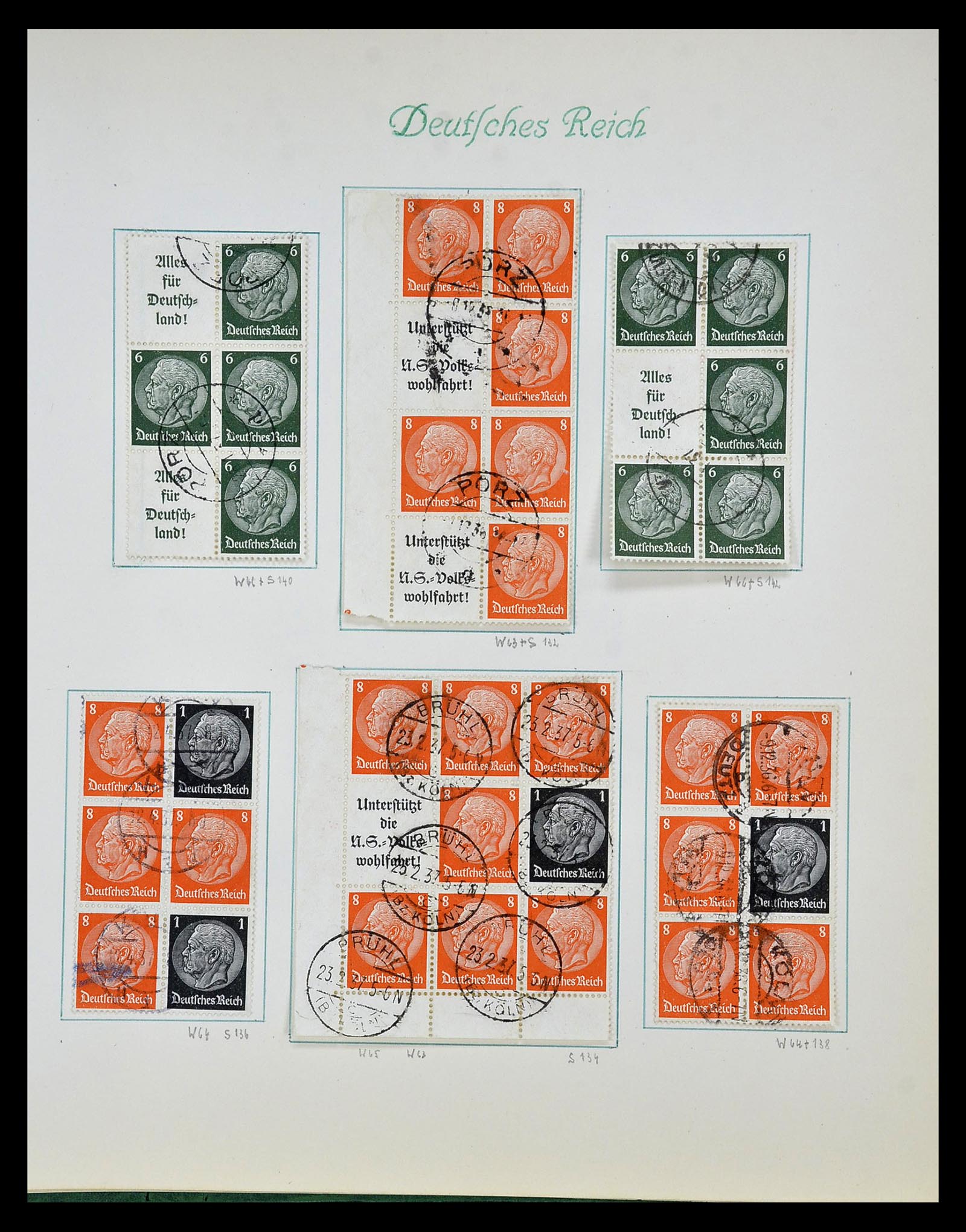 35039 036 - Stamp Collection 35039 German Reich combinations 1910-1941.