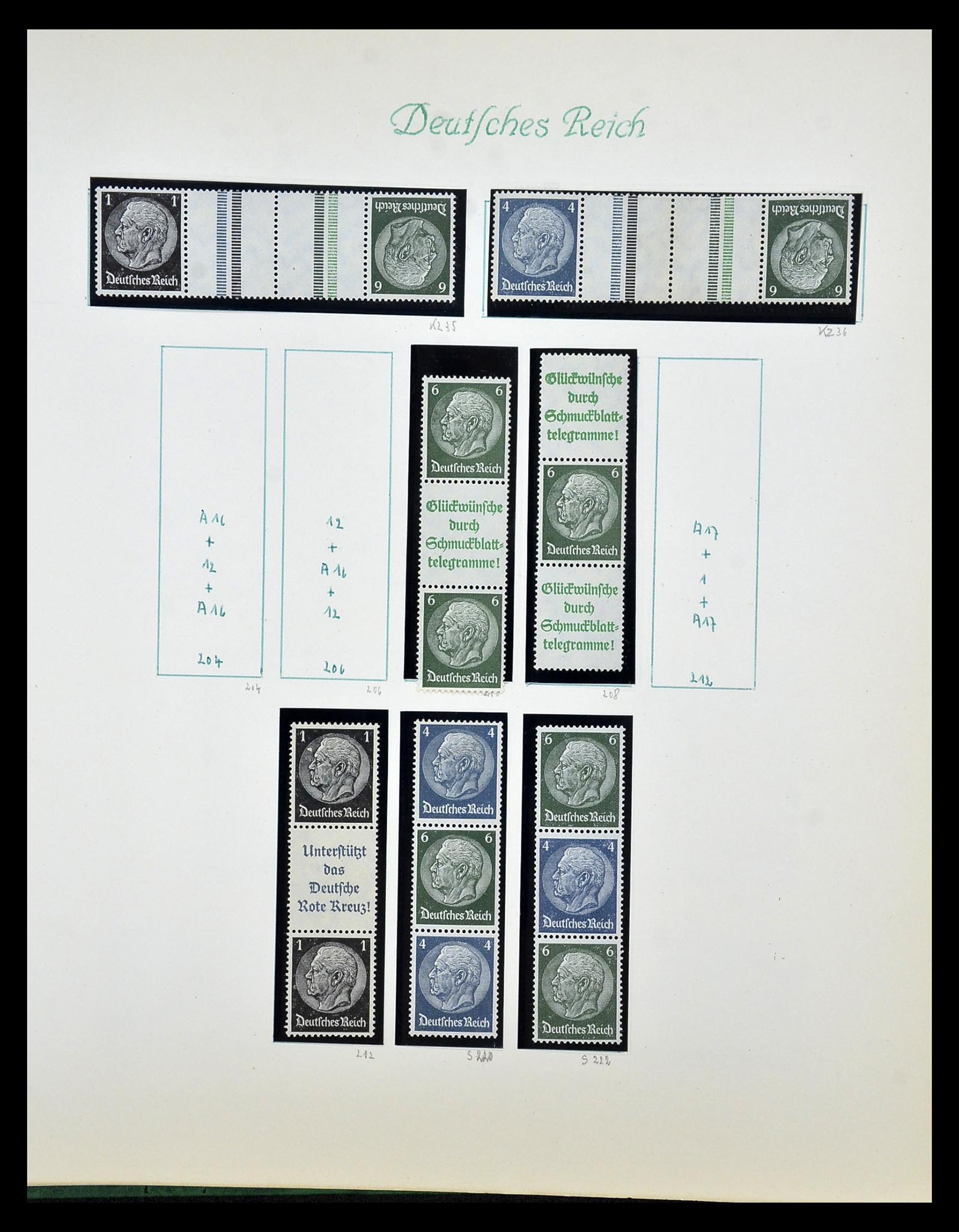 35039 038 - Stamp Collection 35039 German Reich combinations 1910-1941.