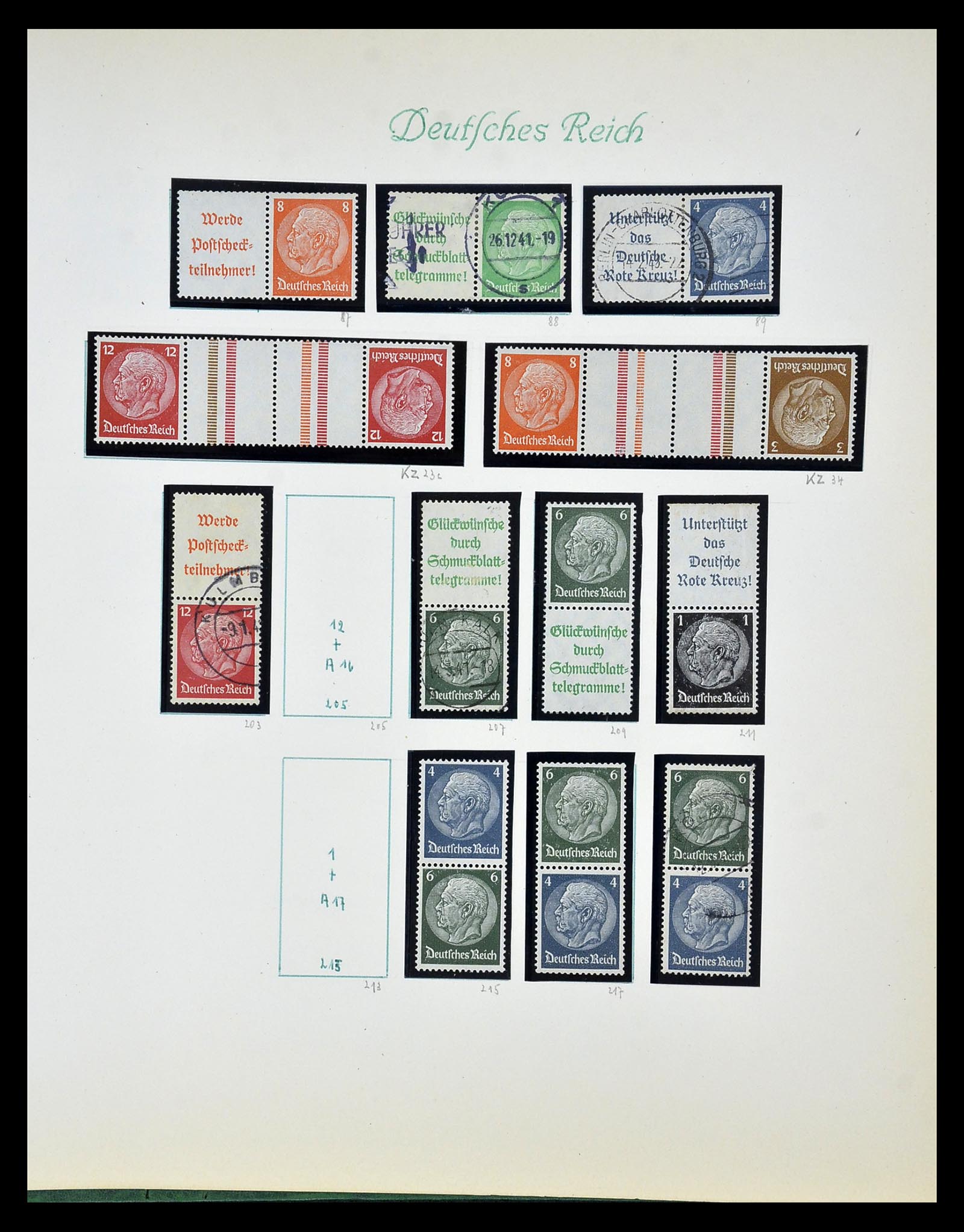 35039 040 - Stamp Collection 35039 German Reich combinations 1910-1941.