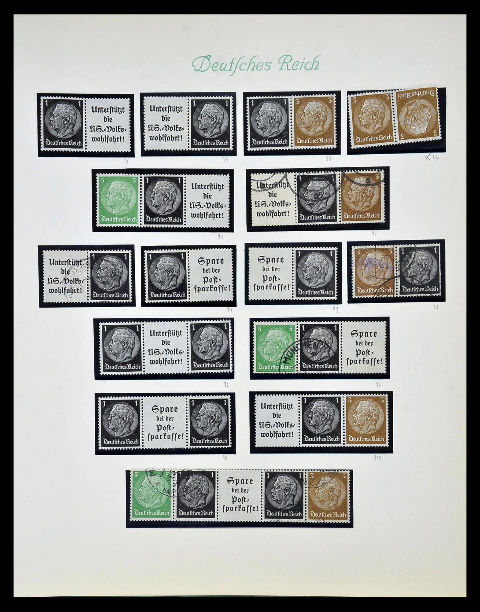 35039 041 - Stamp Collection 35039 German Reich combinations 1910-1941.