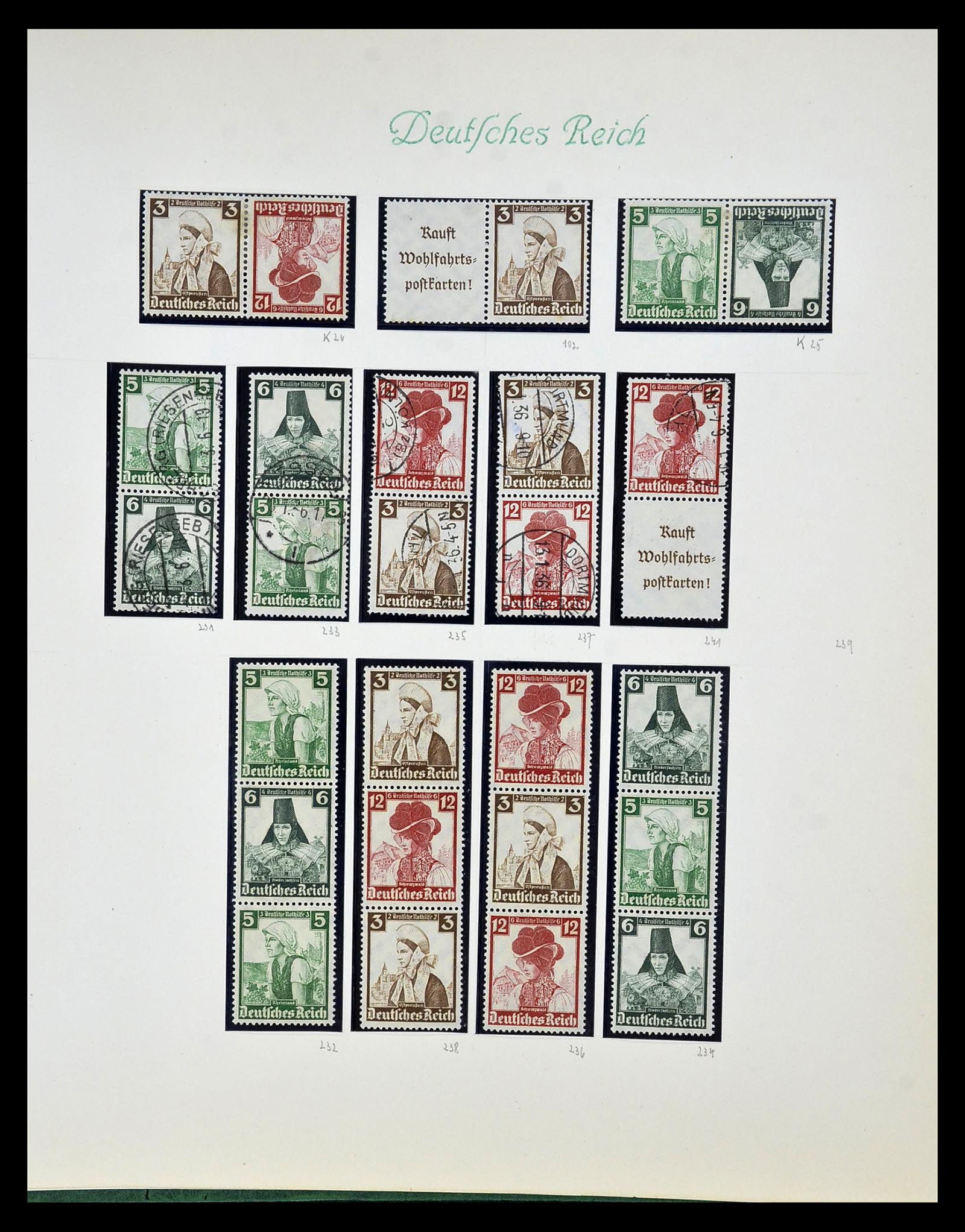 35039 042 - Stamp Collection 35039 German Reich combinations 1910-1941.