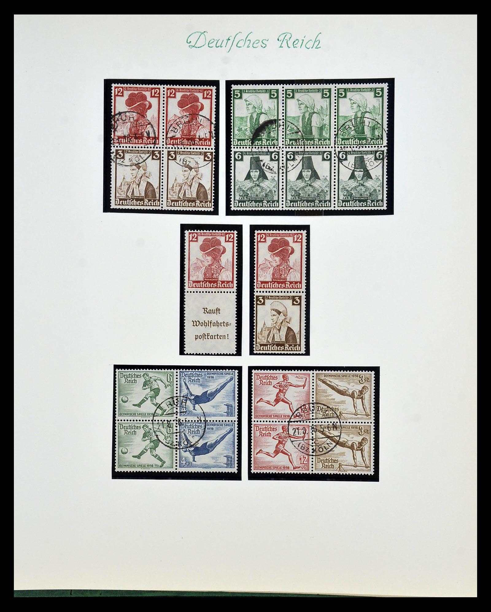 35039 043 - Stamp Collection 35039 German Reich combinations 1910-1941.