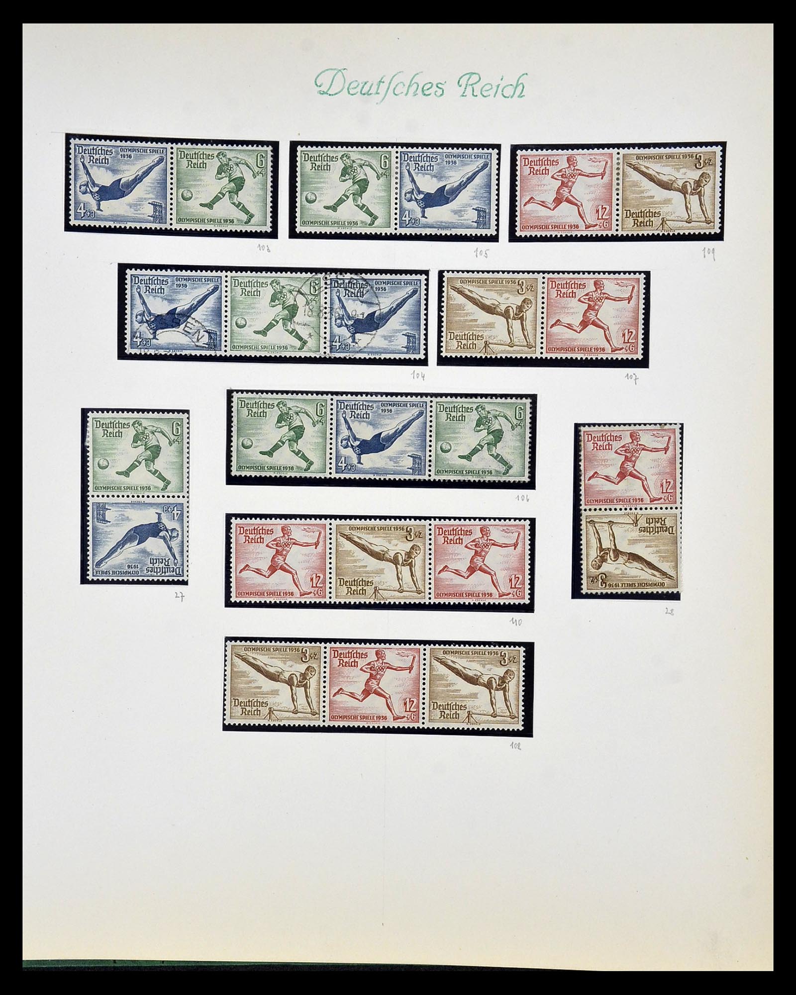 35039 045 - Stamp Collection 35039 German Reich combinations 1910-1941.