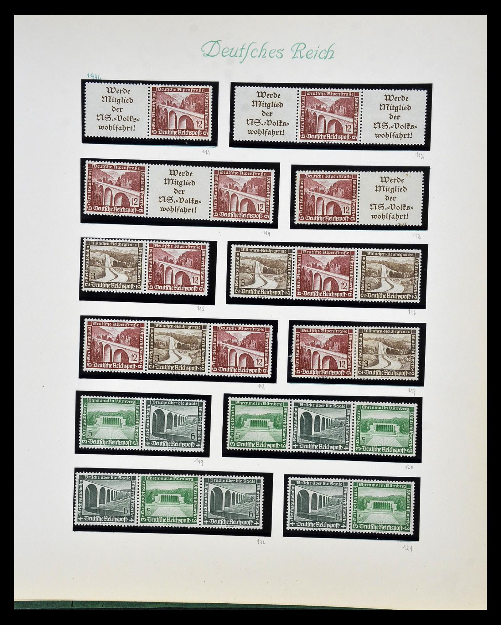 35039 046 - Stamp Collection 35039 German Reich combinations 1910-1941.