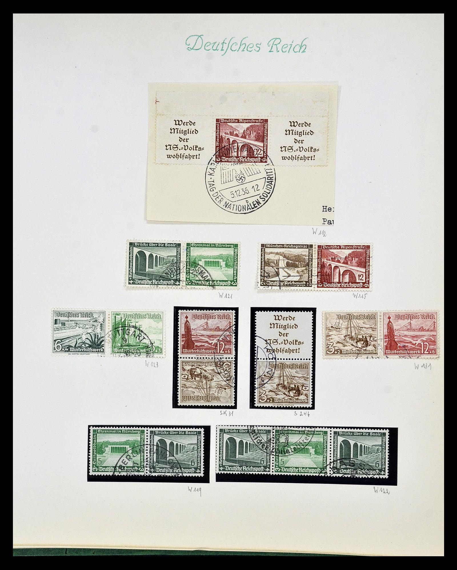 35039 047 - Stamp Collection 35039 German Reich combinations 1910-1941.