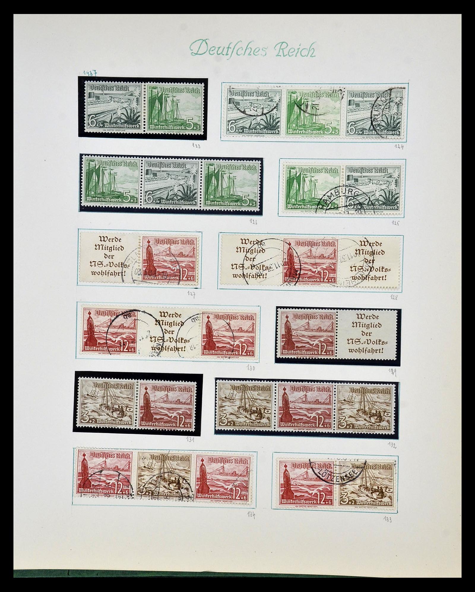 35039 048 - Stamp Collection 35039 German Reich combinations 1910-1941.
