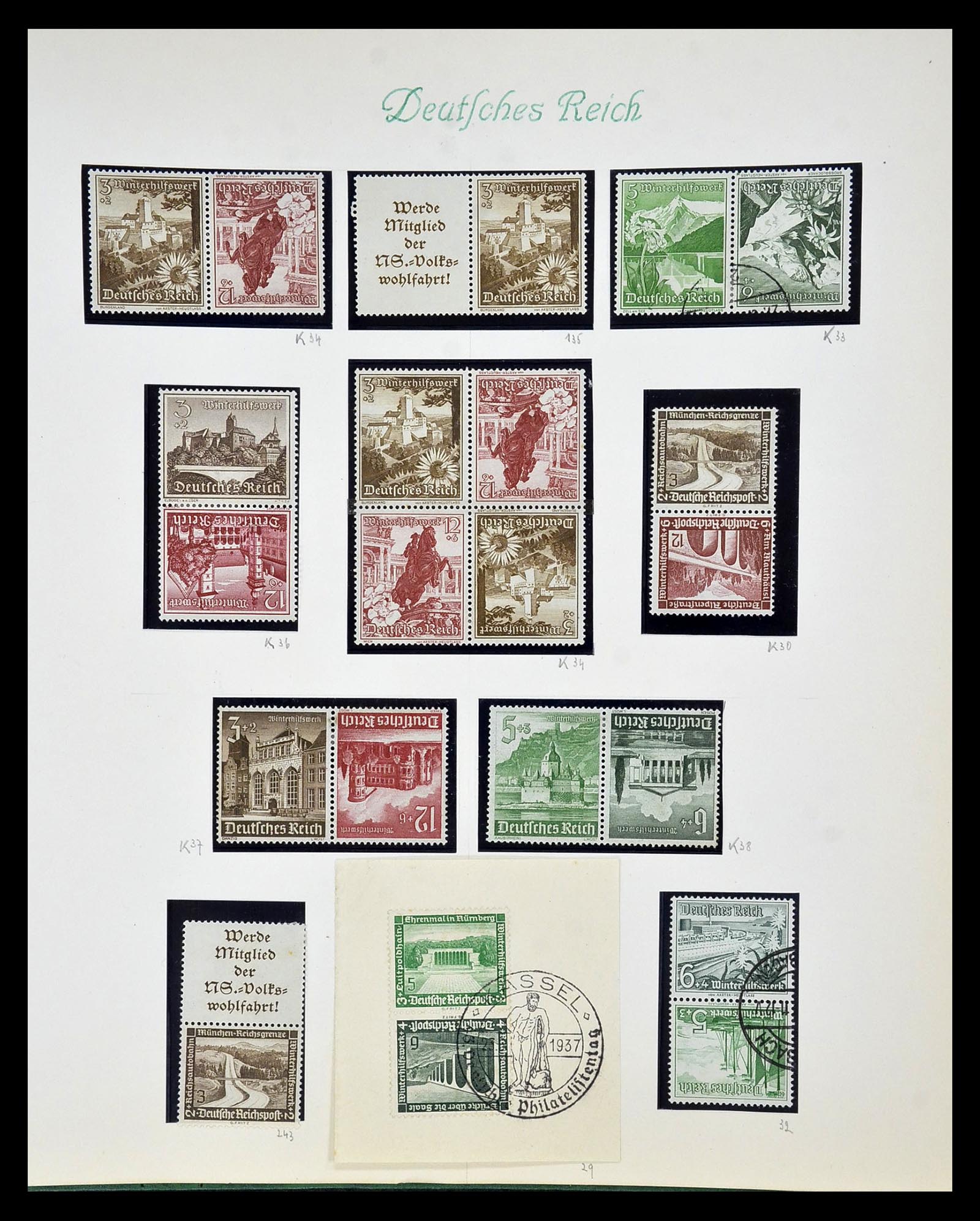 35039 050 - Stamp Collection 35039 German Reich combinations 1910-1941.