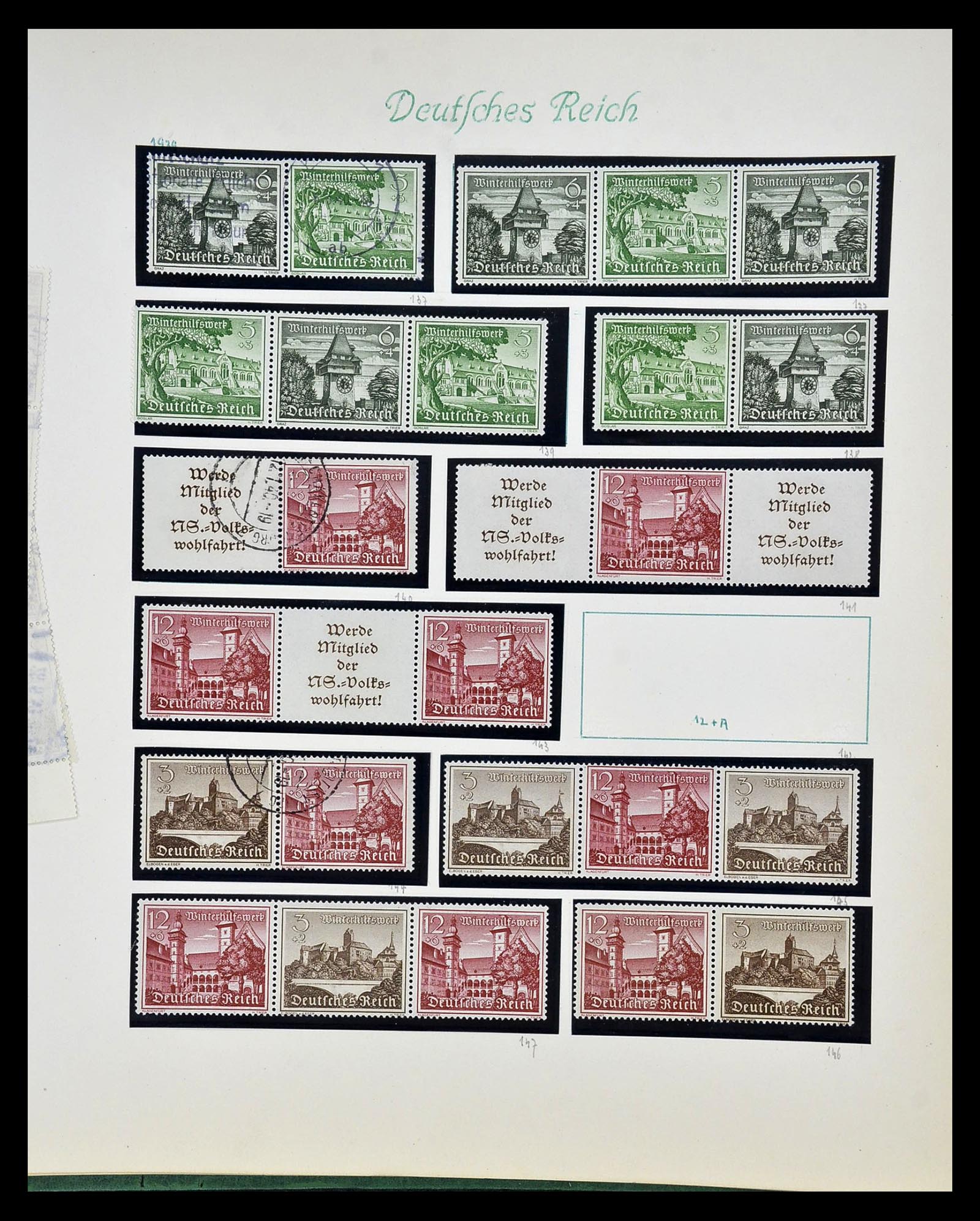 35039 051 - Stamp Collection 35039 German Reich combinations 1910-1941.