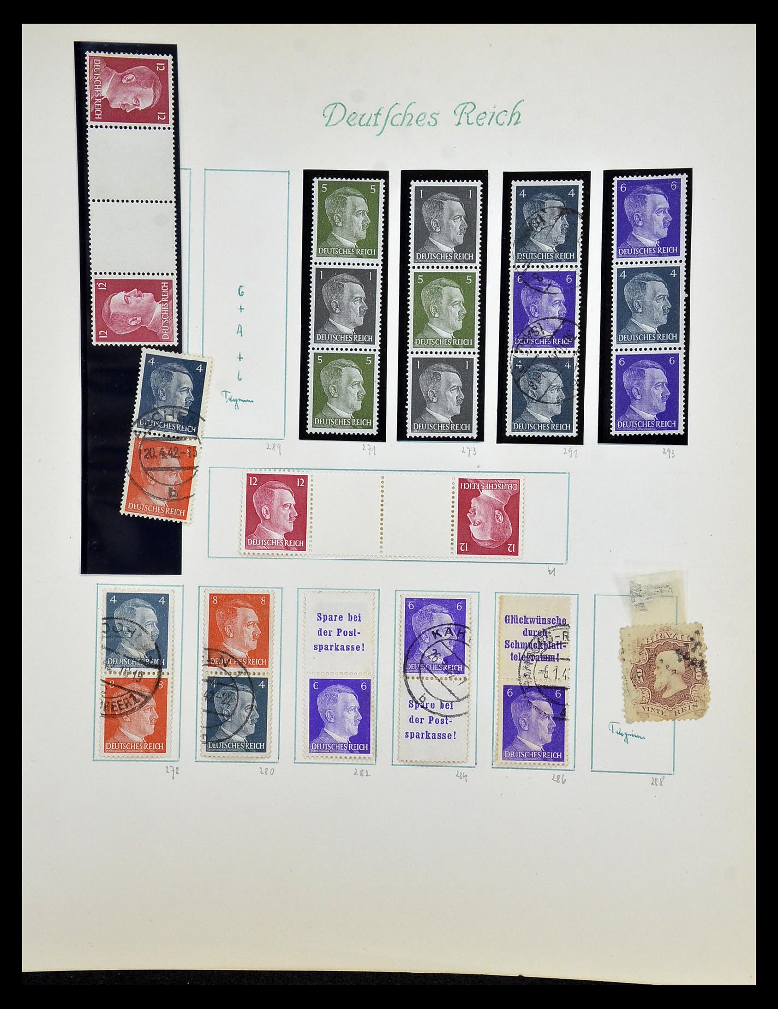 35039 056 - Stamp Collection 35039 German Reich combinations 1910-1941.