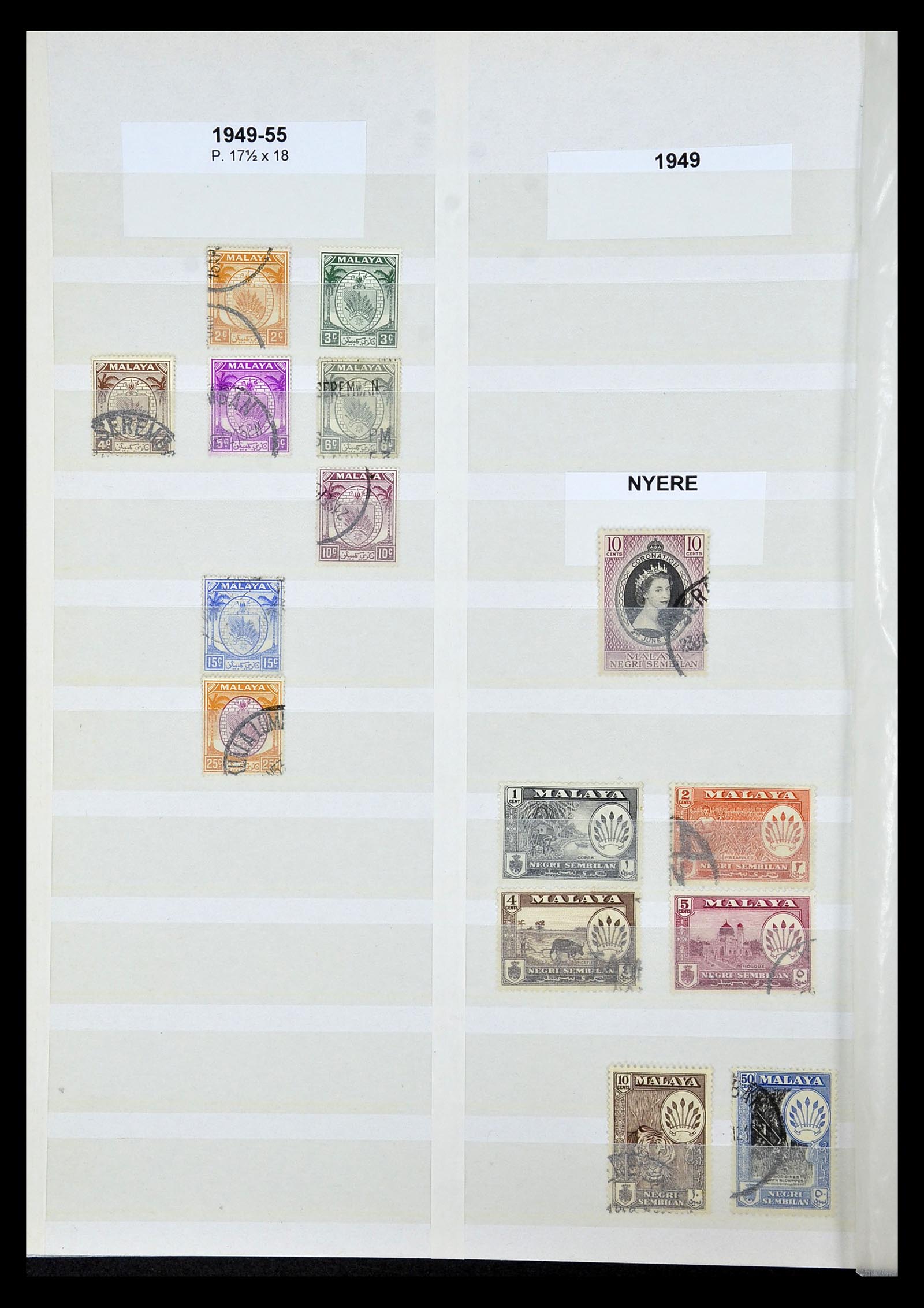 35040 028 - Postzegelverzameling 35040 Maleisië en Staten 1867-1963.