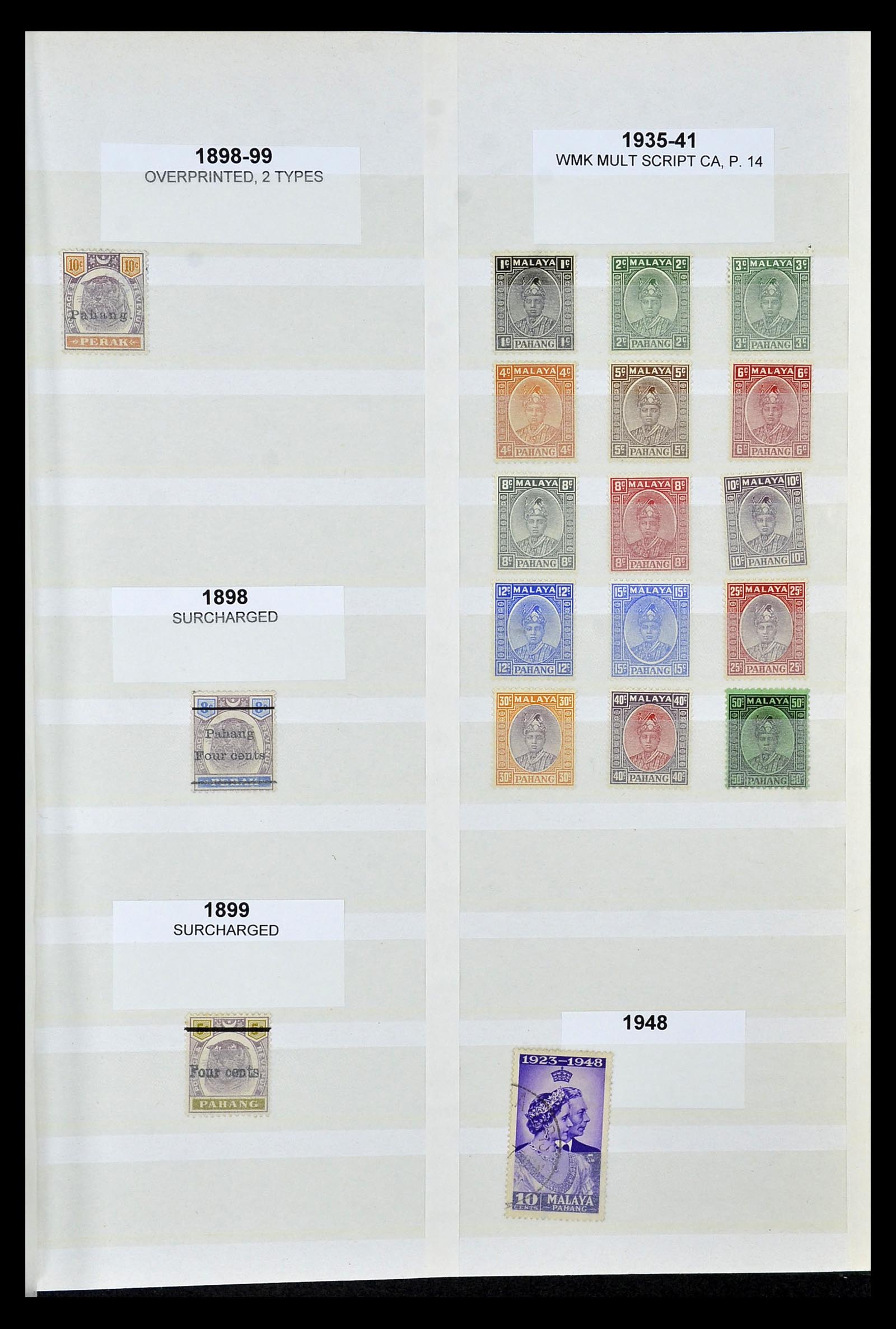 35040 030 - Postzegelverzameling 35040 Maleisië en Staten 1867-1963.
