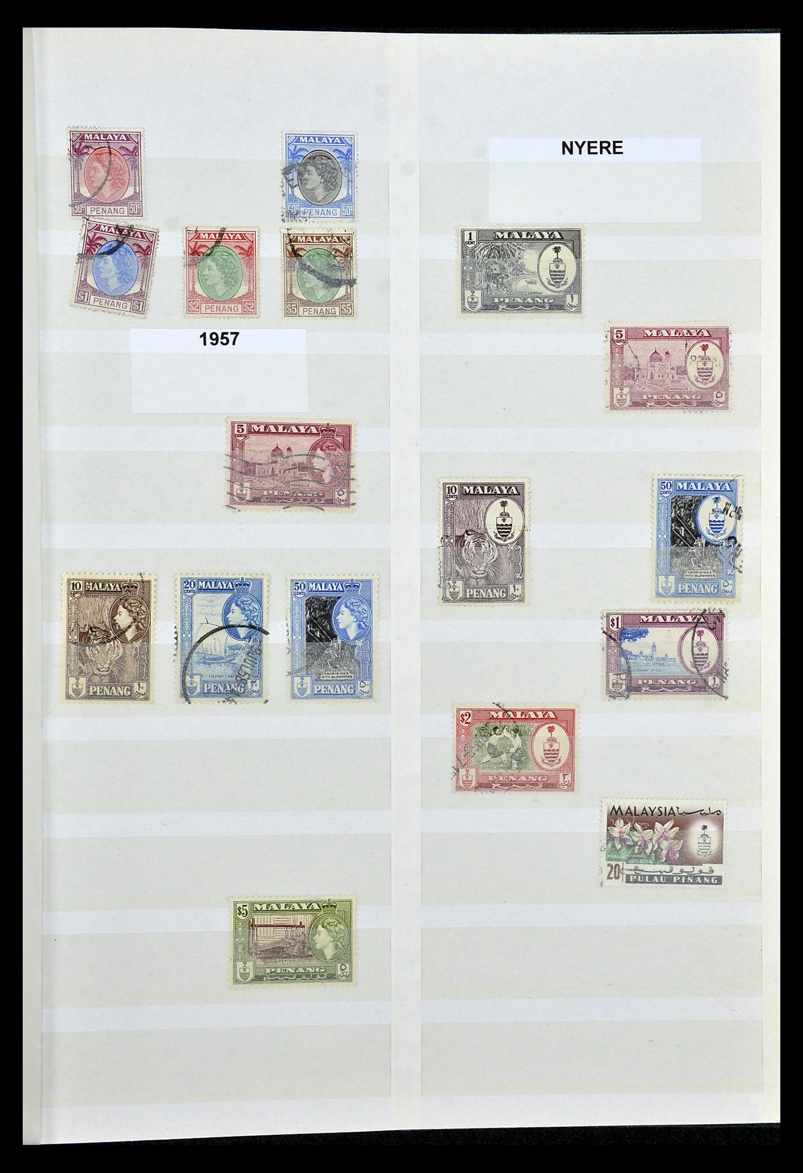 35040 033 - Postzegelverzameling 35040 Maleisië en Staten 1867-1963.