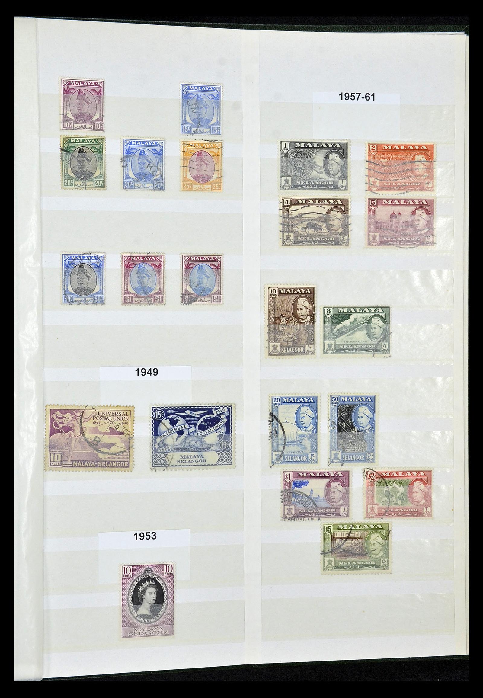 35040 041 - Postzegelverzameling 35040 Maleisië en Staten 1867-1963.