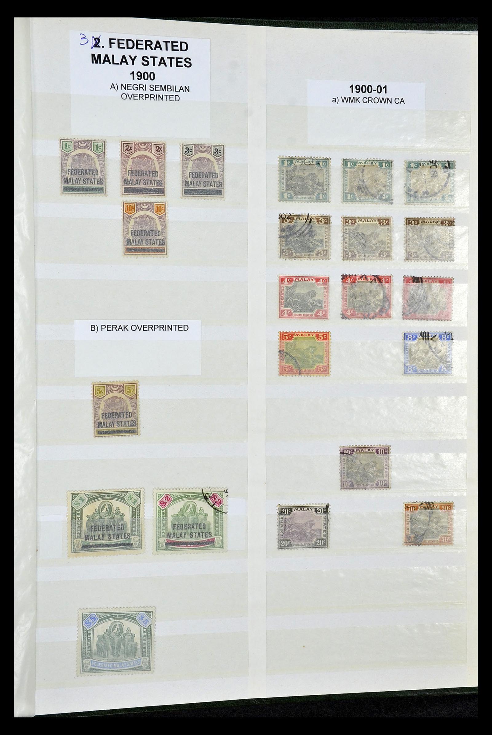 35040 046 - Postzegelverzameling 35040 Maleisië en Staten 1867-1963.