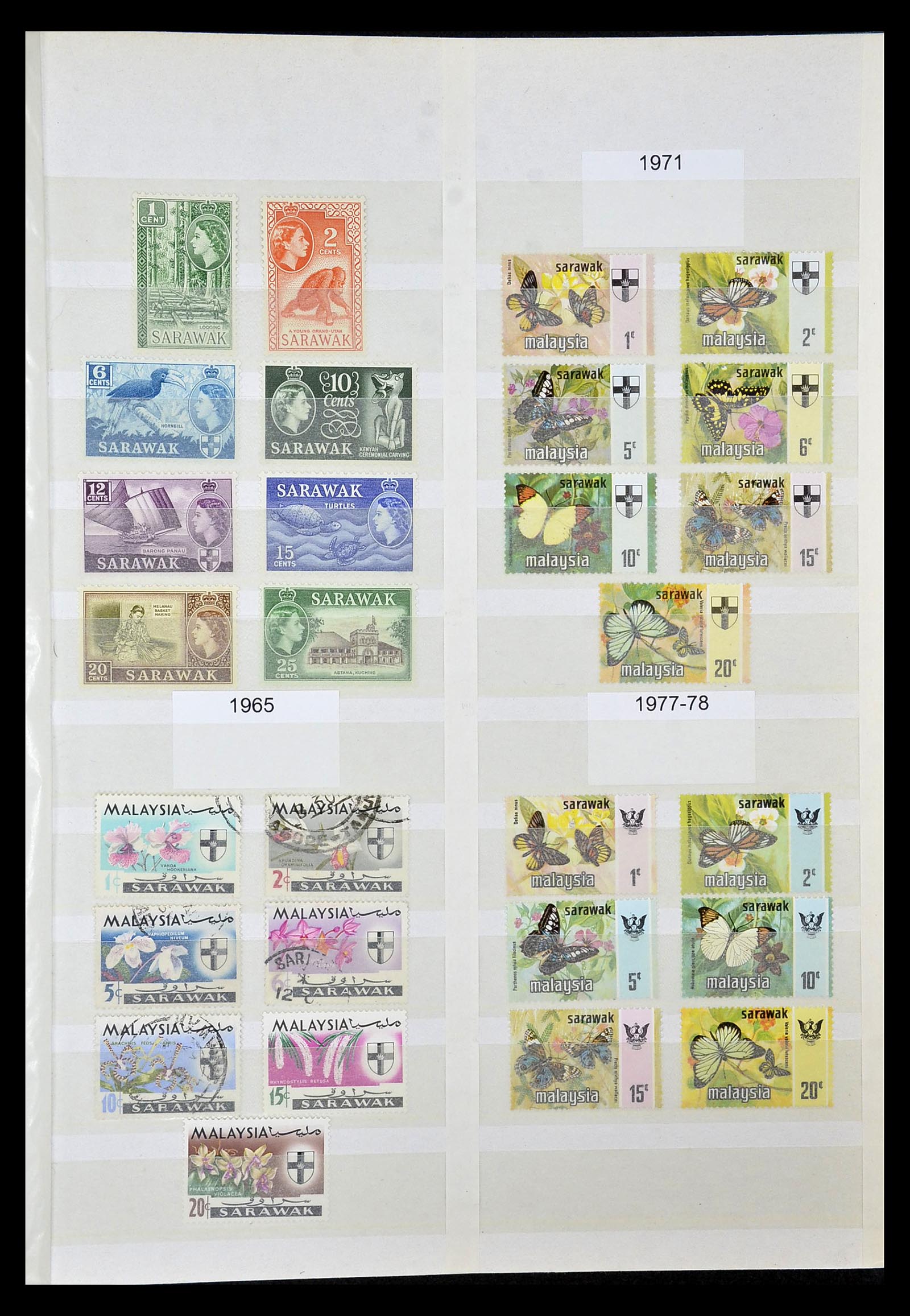 35040 066 - Postzegelverzameling 35040 Maleisië en Staten 1867-1963.