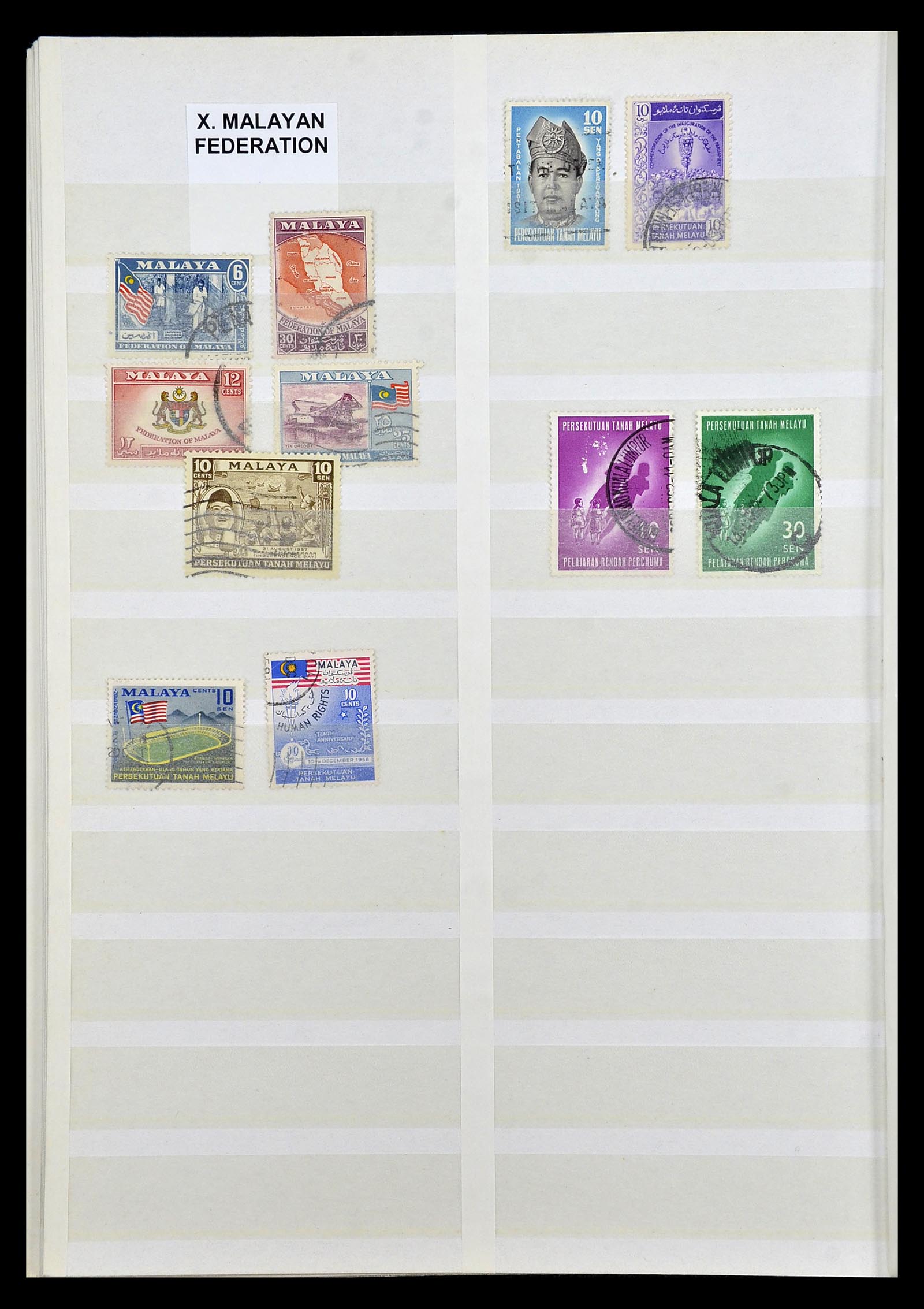 35040 076 - Postzegelverzameling 35040 Maleisië en Staten 1867-1963.