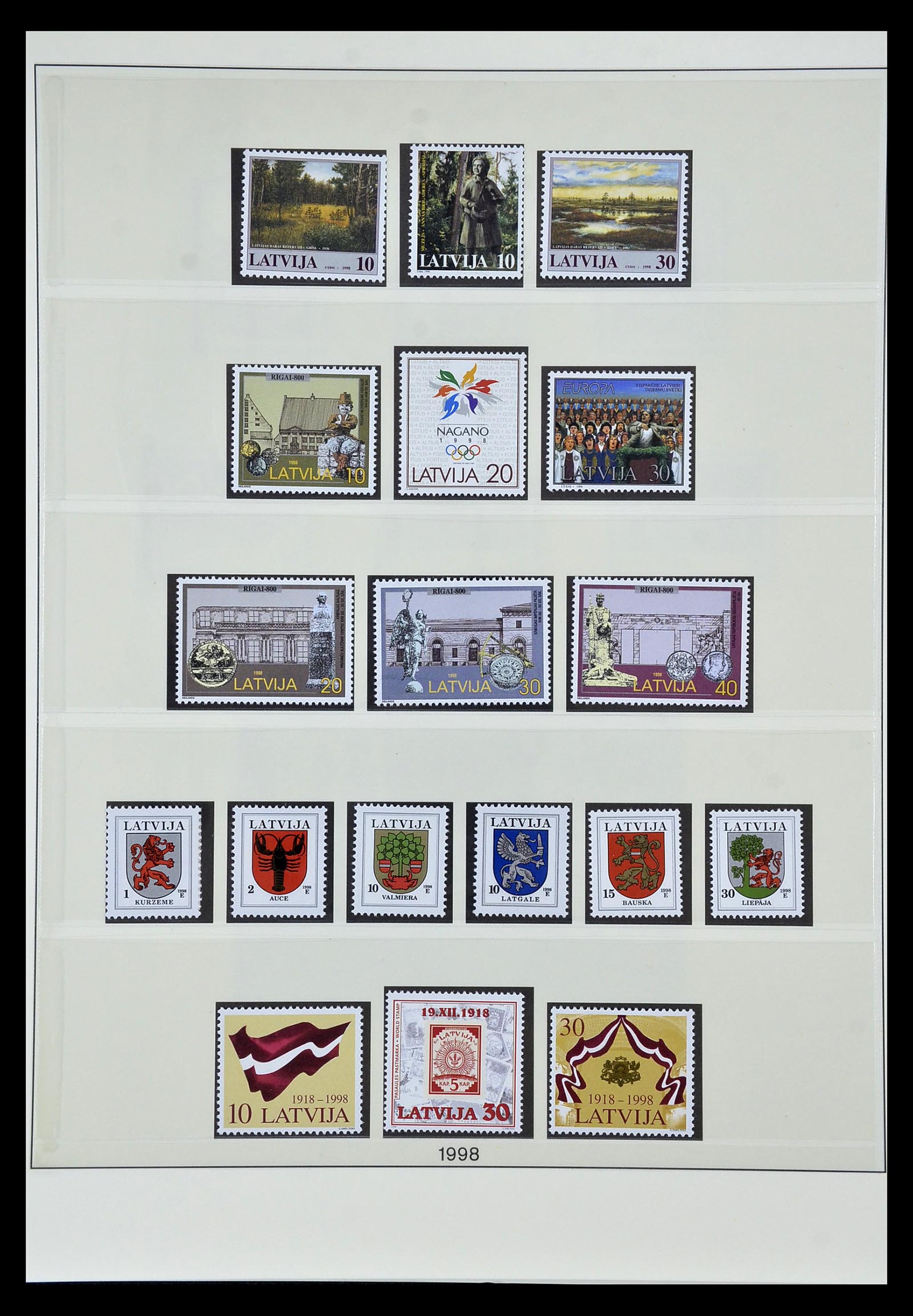35042 004 - Postzegelverzameling 35042 Letland 1991-2004.