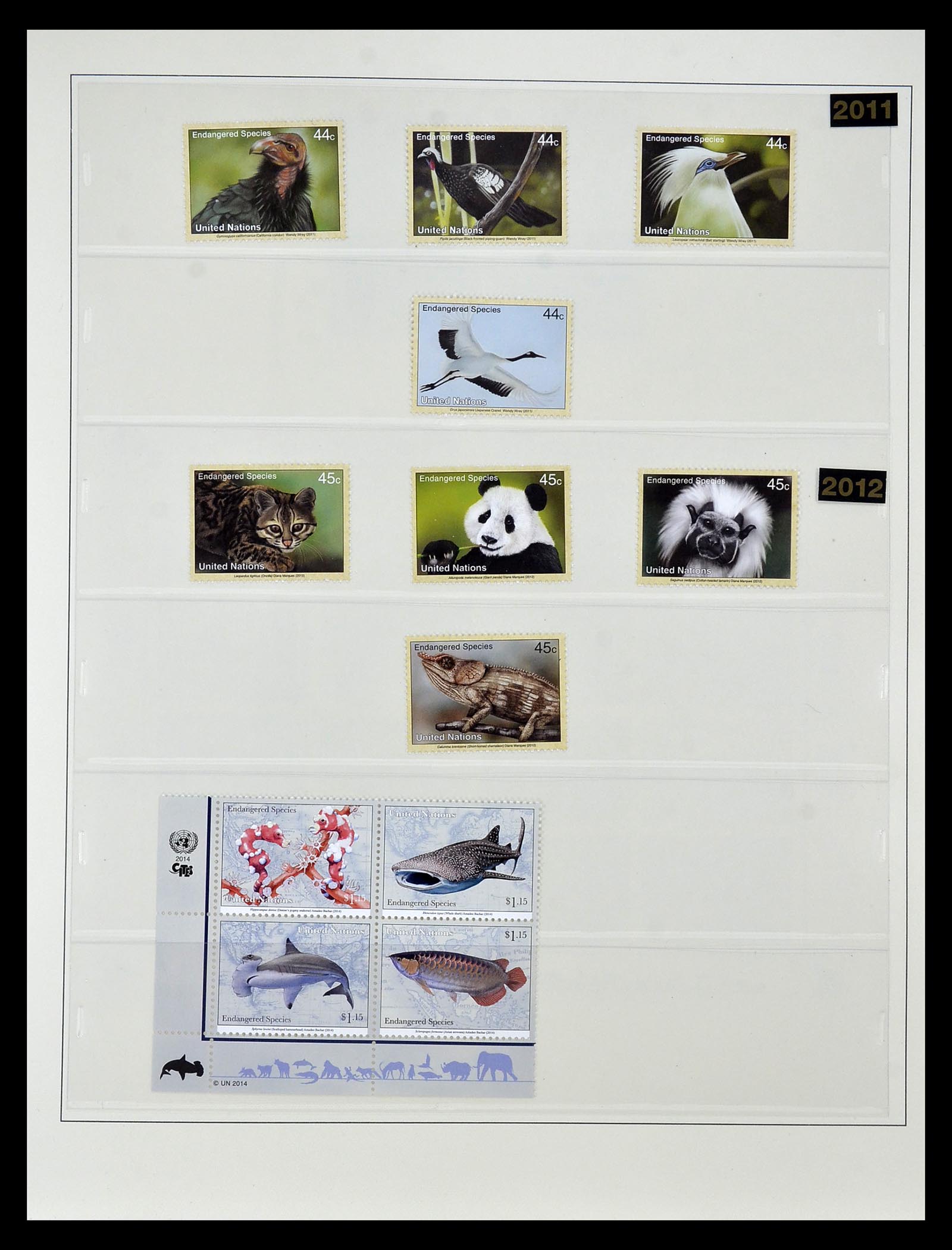 35045 0048 - Postzegelverzameling 35045 Verenigde Naties 1951-2013.