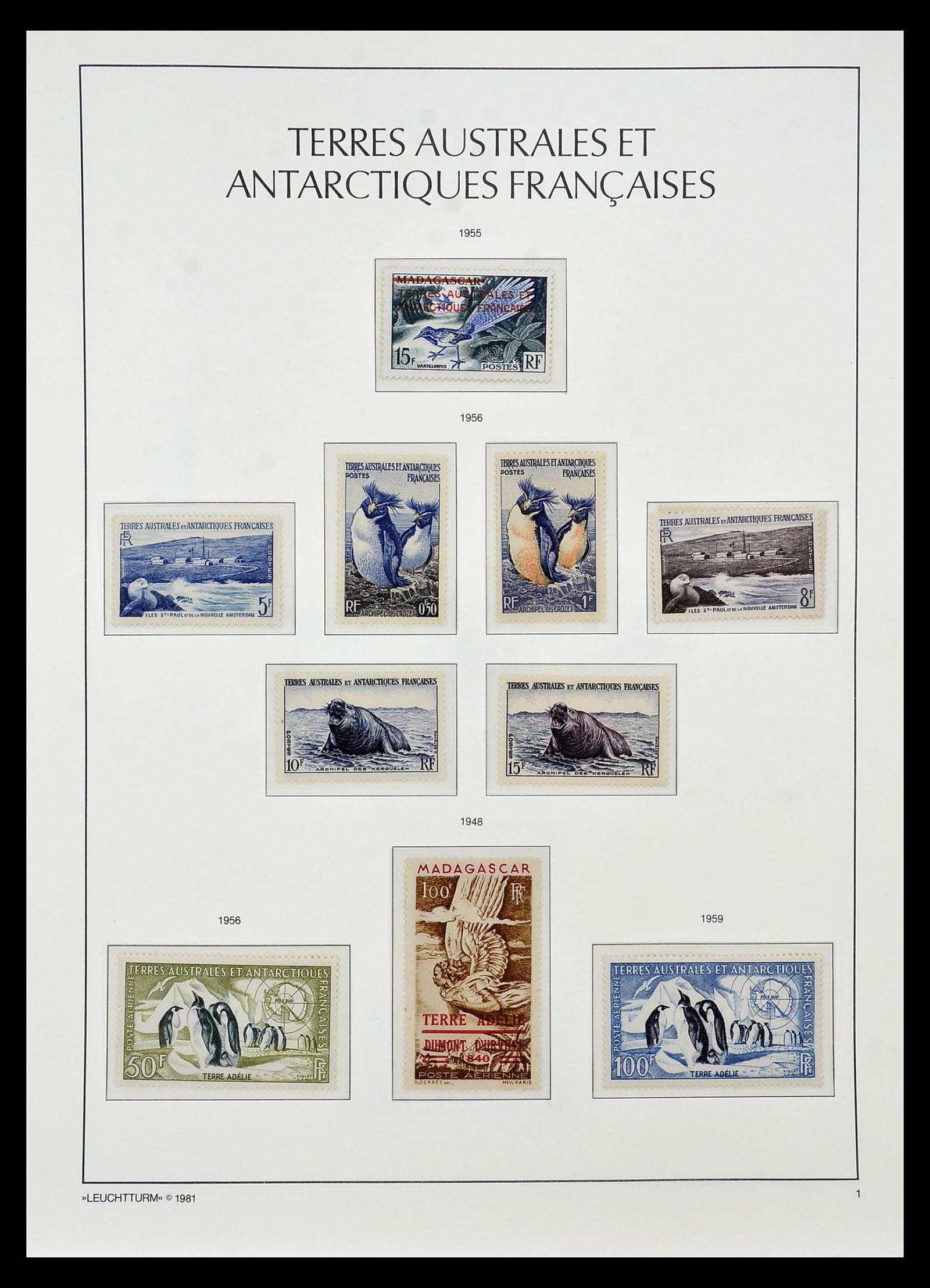 35051 001 - Postzegelverzameling 35051 Frans Antarctica 1948-2016.