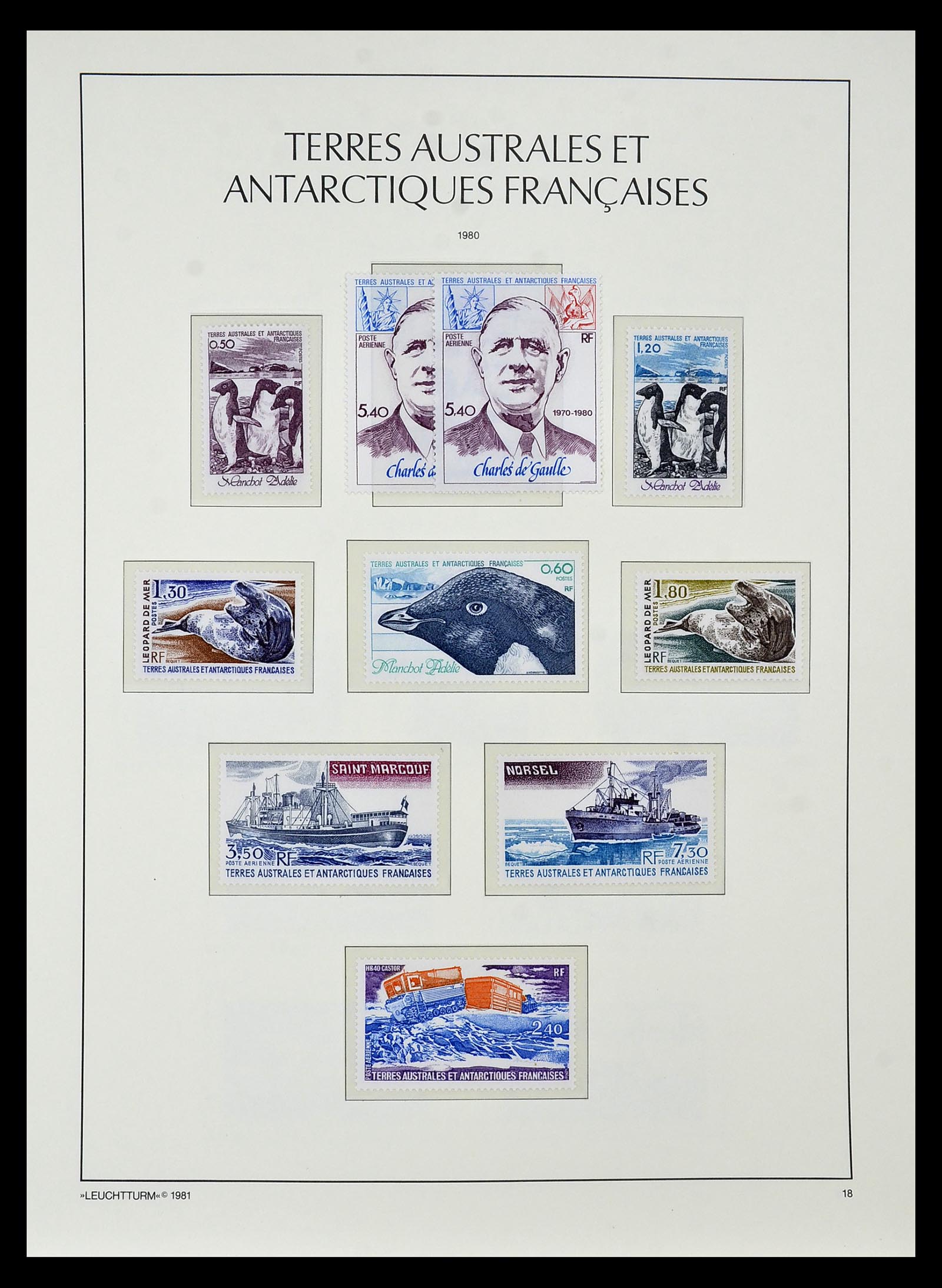 35051 021 - Postzegelverzameling 35051 Frans Antarctica 1948-2016.