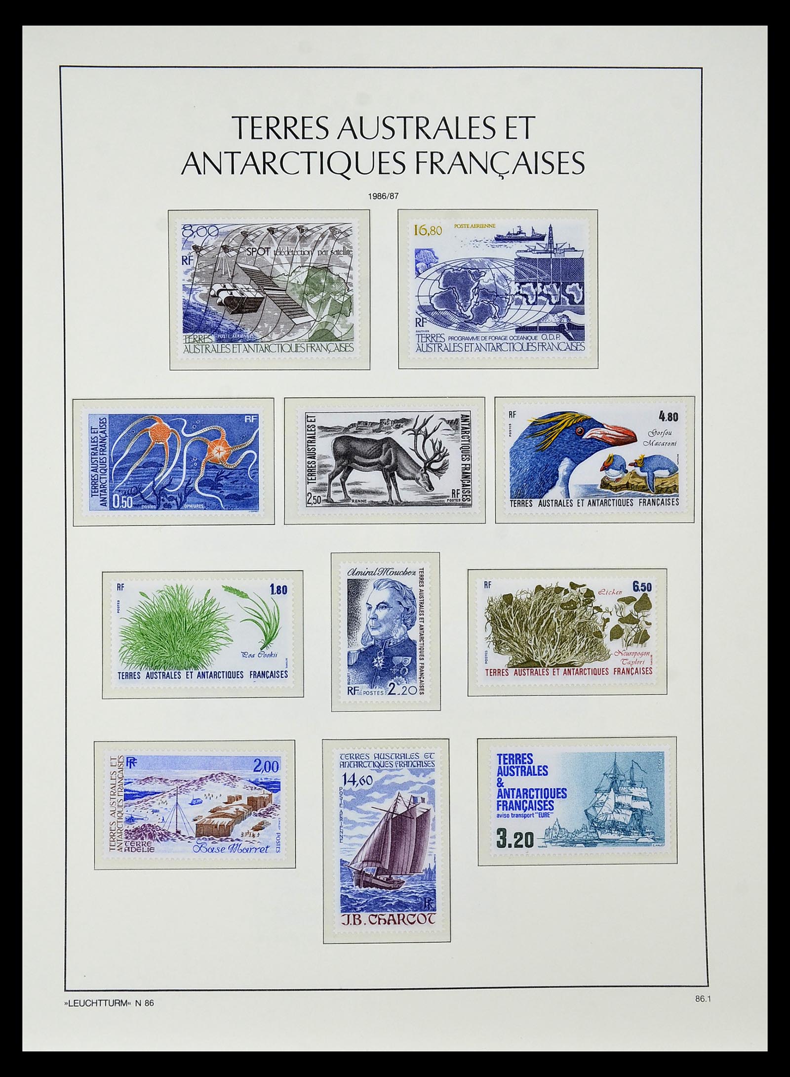 35051 030 - Postzegelverzameling 35051 Frans Antarctica 1948-2016.