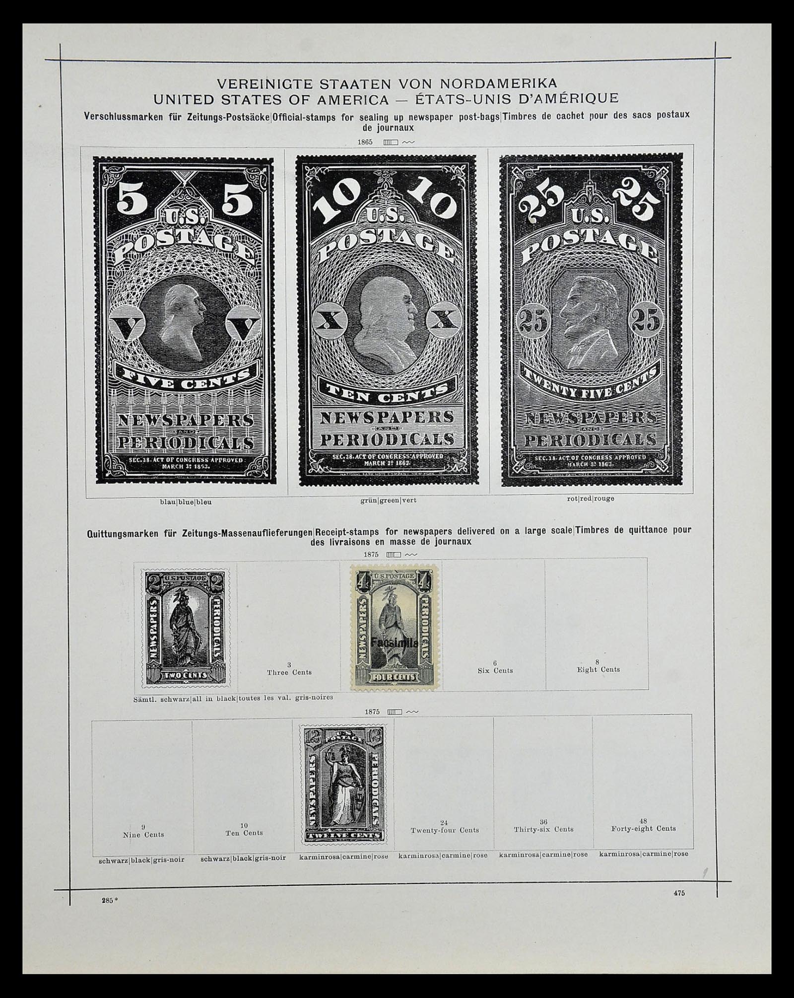 35054 265 - Postzegelverzameling 35054 Amerika 1851-1930.