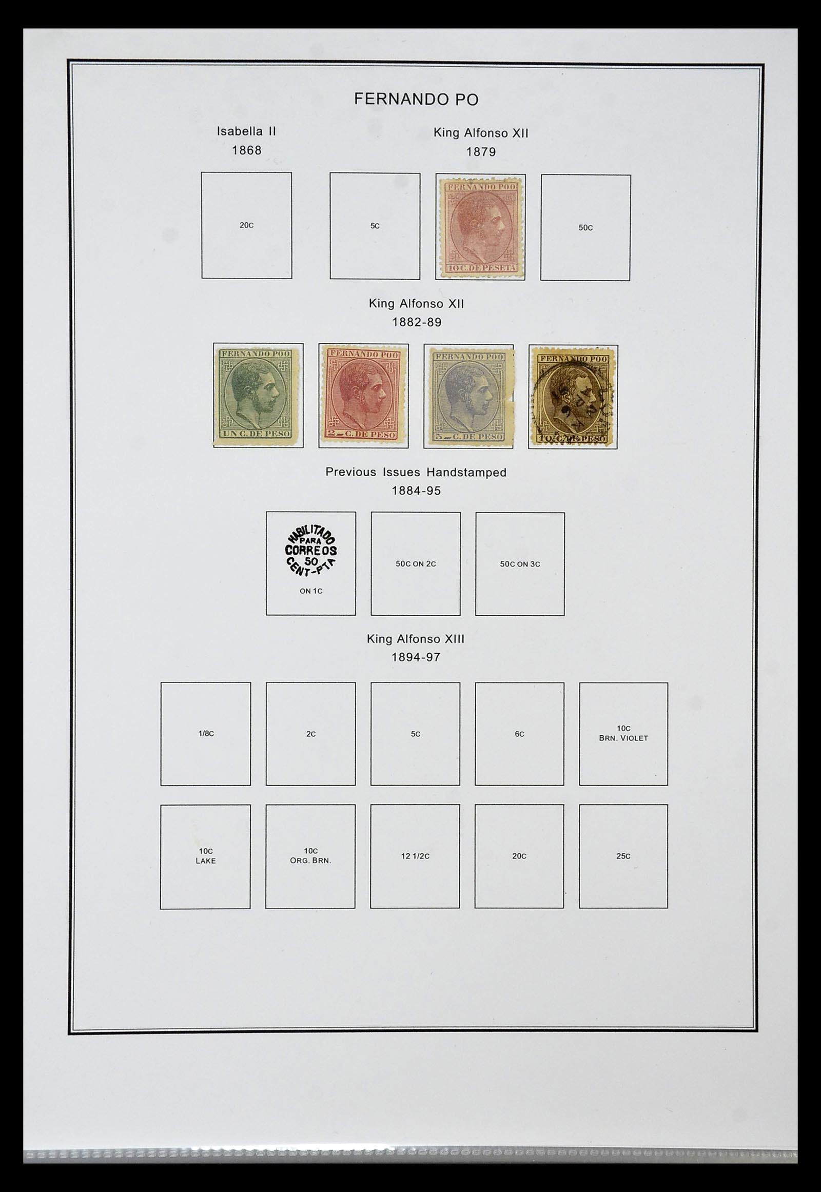 35056 001 - Postzegelverzameling 35056 Spaanse koloniën 1874-1968.