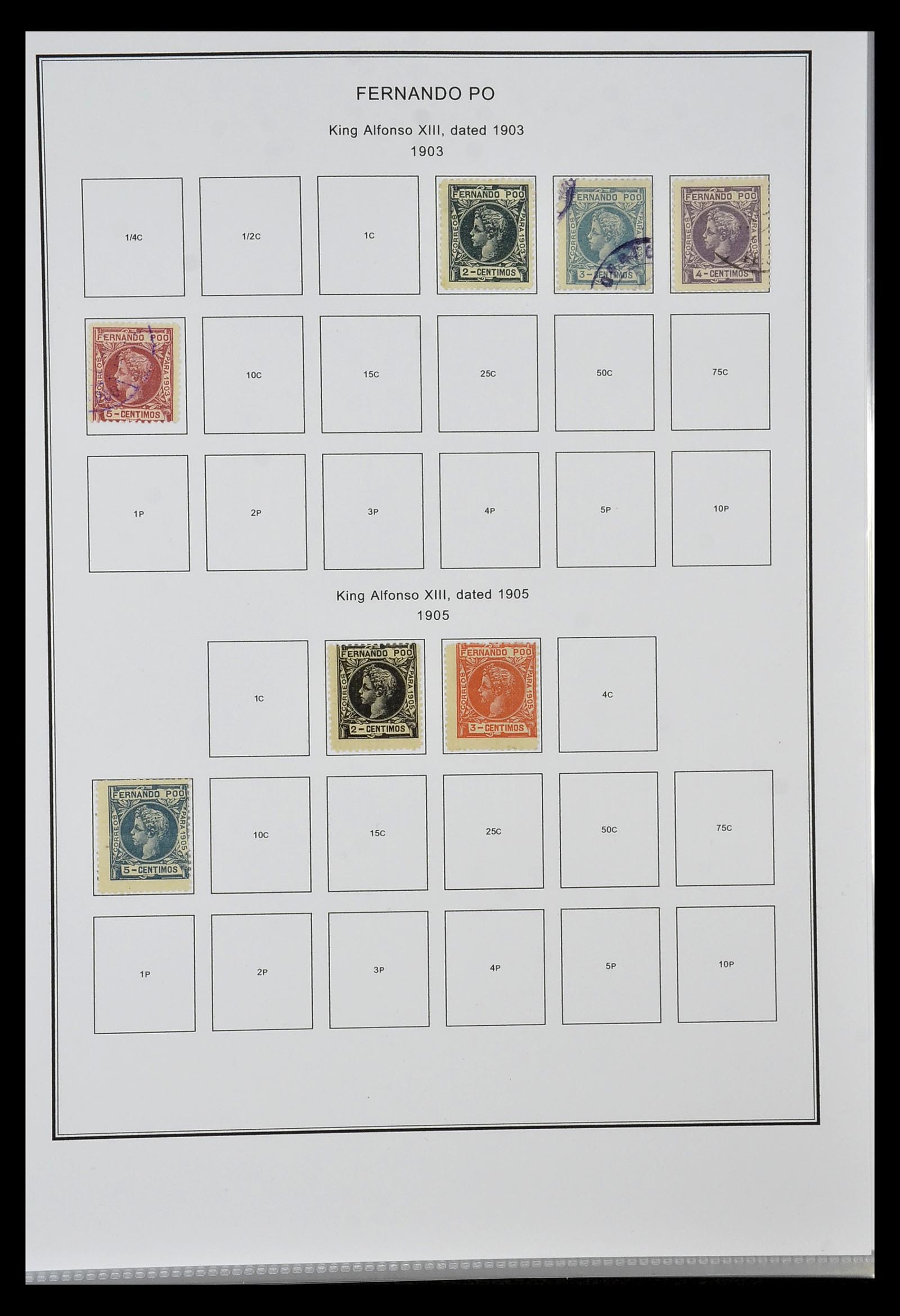 35056 005 - Postzegelverzameling 35056 Spaanse koloniën 1874-1968.