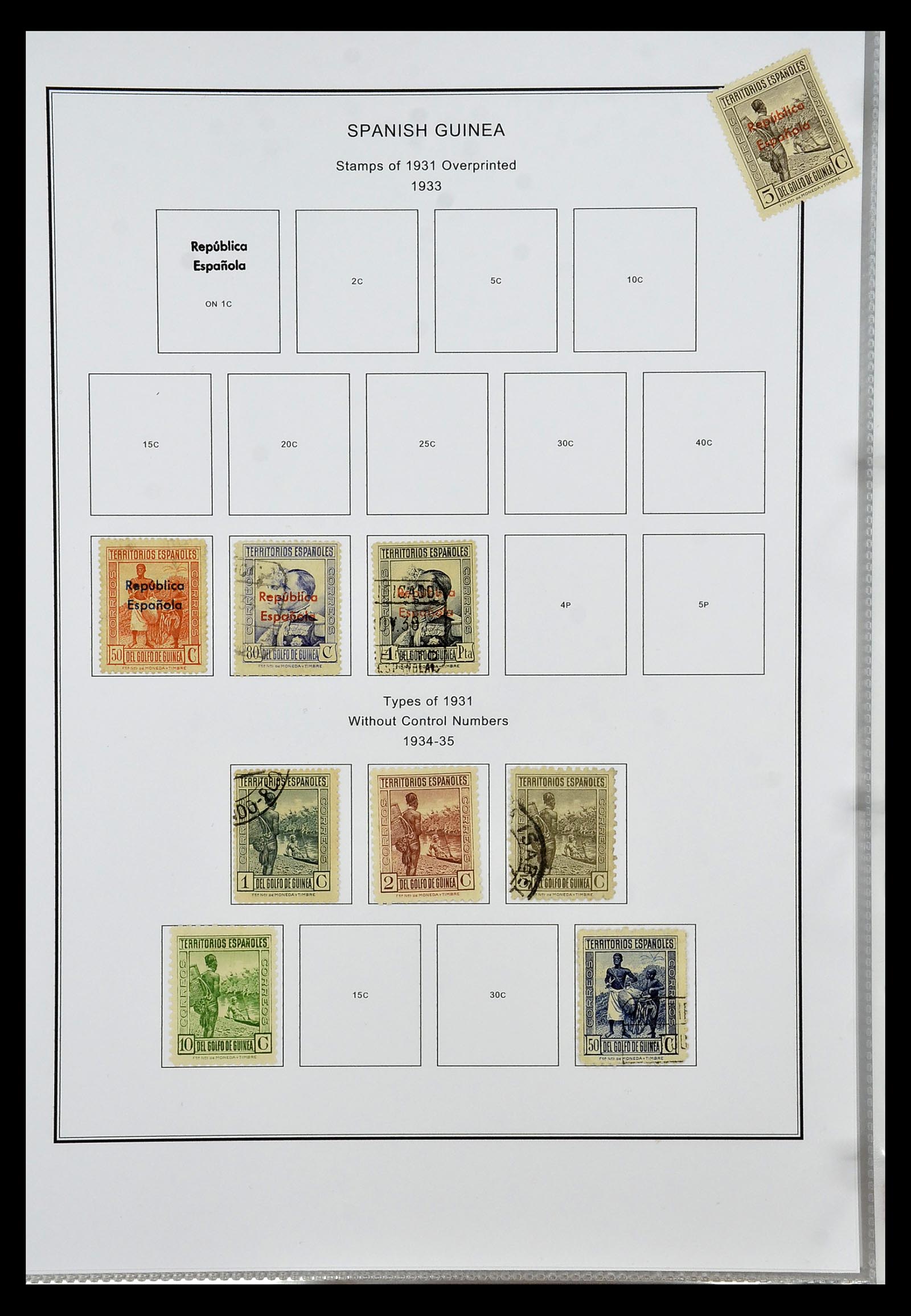 35056 035 - Stamp Collection 35056 Spanish colonies 1874-1968.