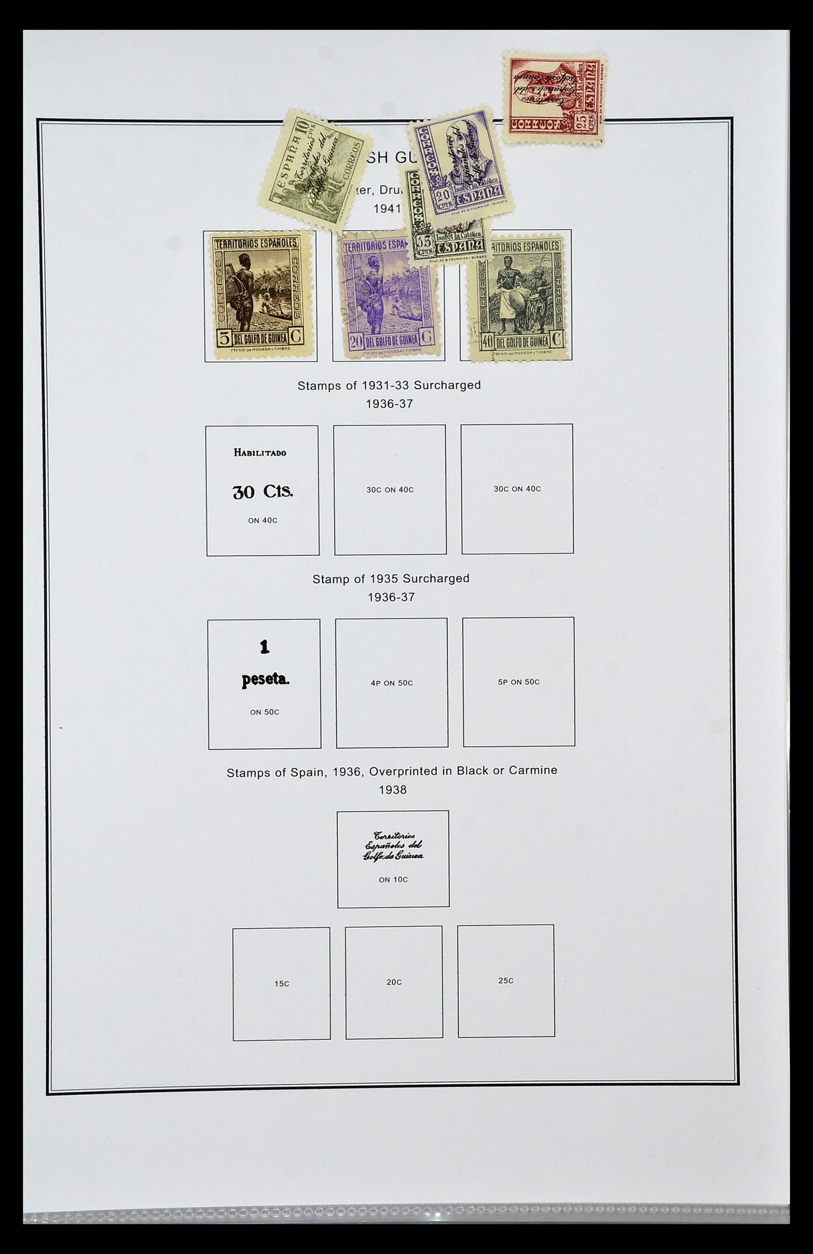 35056 036 - Postzegelverzameling 35056 Spaanse koloniën 1874-1968.
