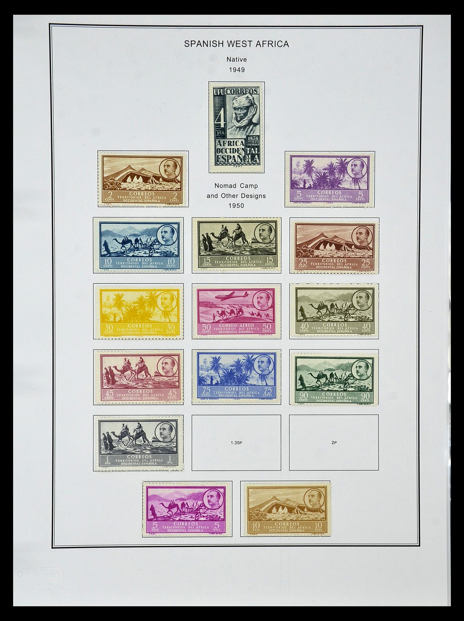 35056 054 - Postzegelverzameling 35056 Spaanse koloniën 1874-1968.