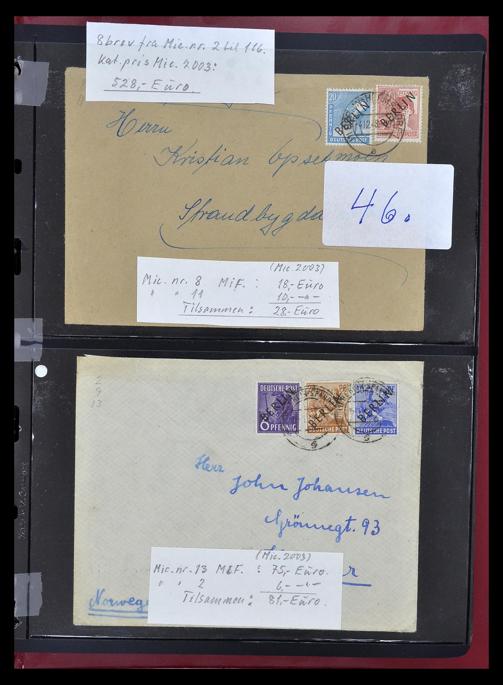 35059 001 - Postzegelverzameling 35059 Bundespost en Berlijn 1948-1954.