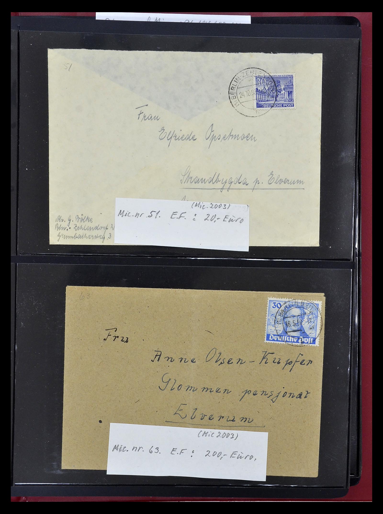 35059 003 - Postzegelverzameling 35059 Bundespost en Berlijn 1948-1954.