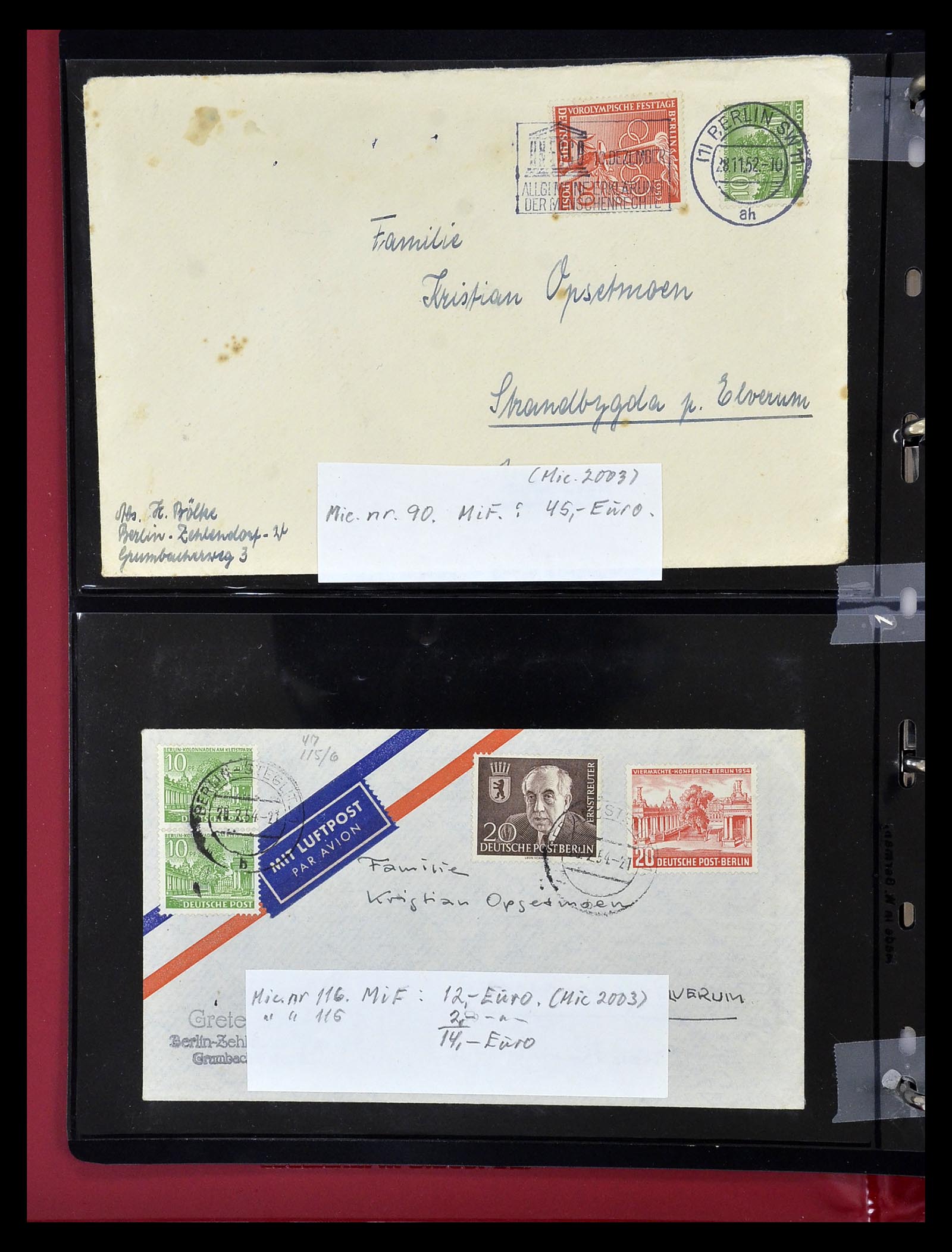 35059 004 - Postzegelverzameling 35059 Bundespost en Berlijn 1948-1954.