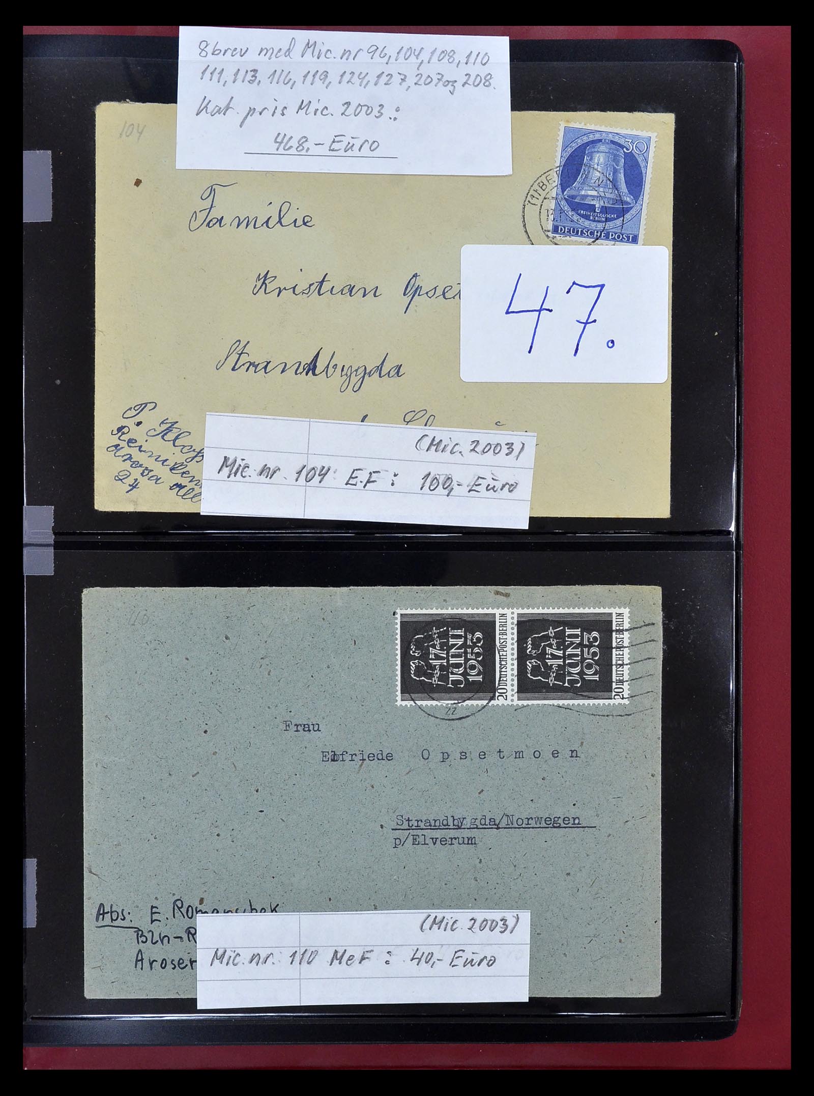 35059 005 - Postzegelverzameling 35059 Bundespost en Berlijn 1948-1954.
