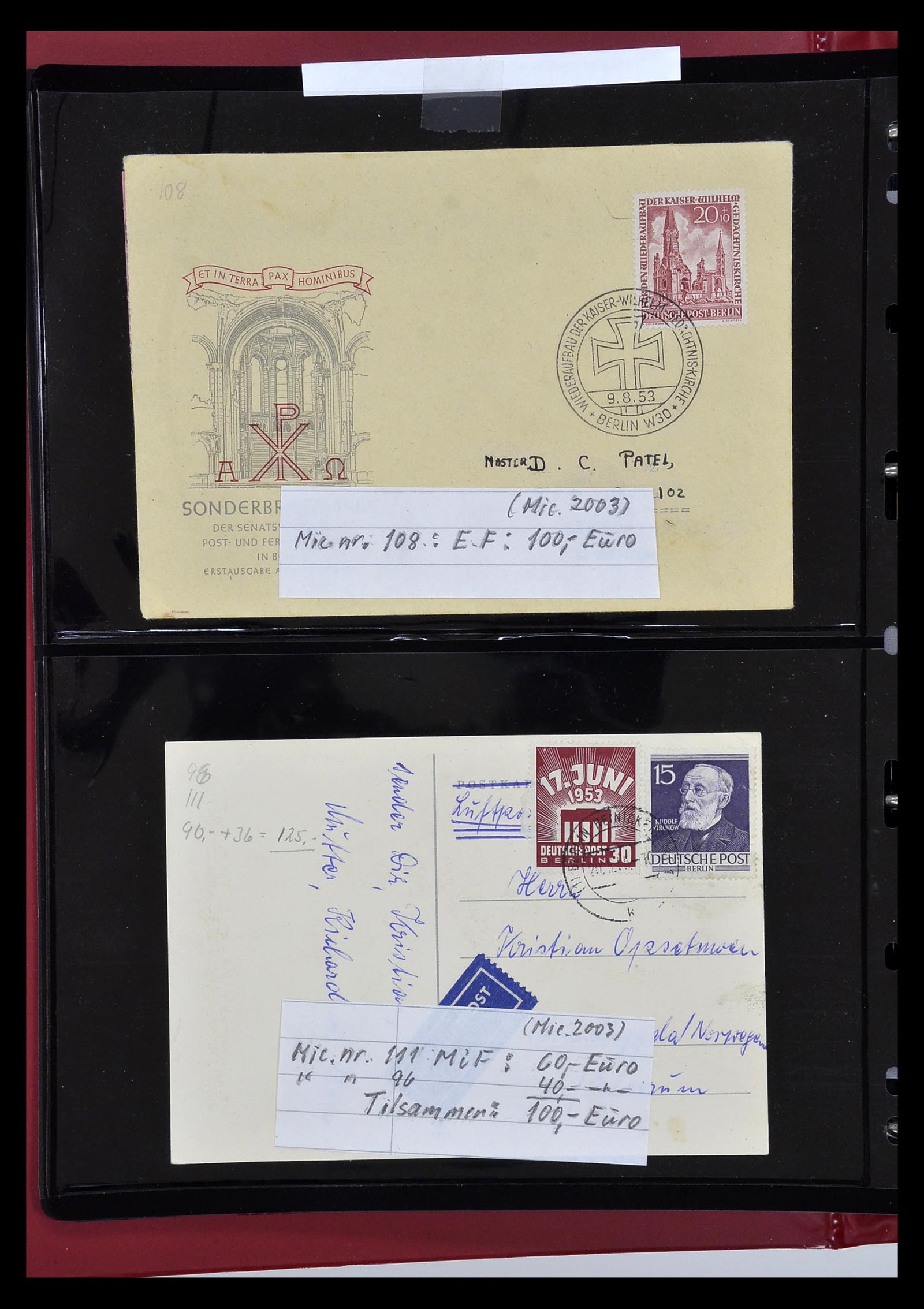 35059 006 - Postzegelverzameling 35059 Bundespost en Berlijn 1948-1954.