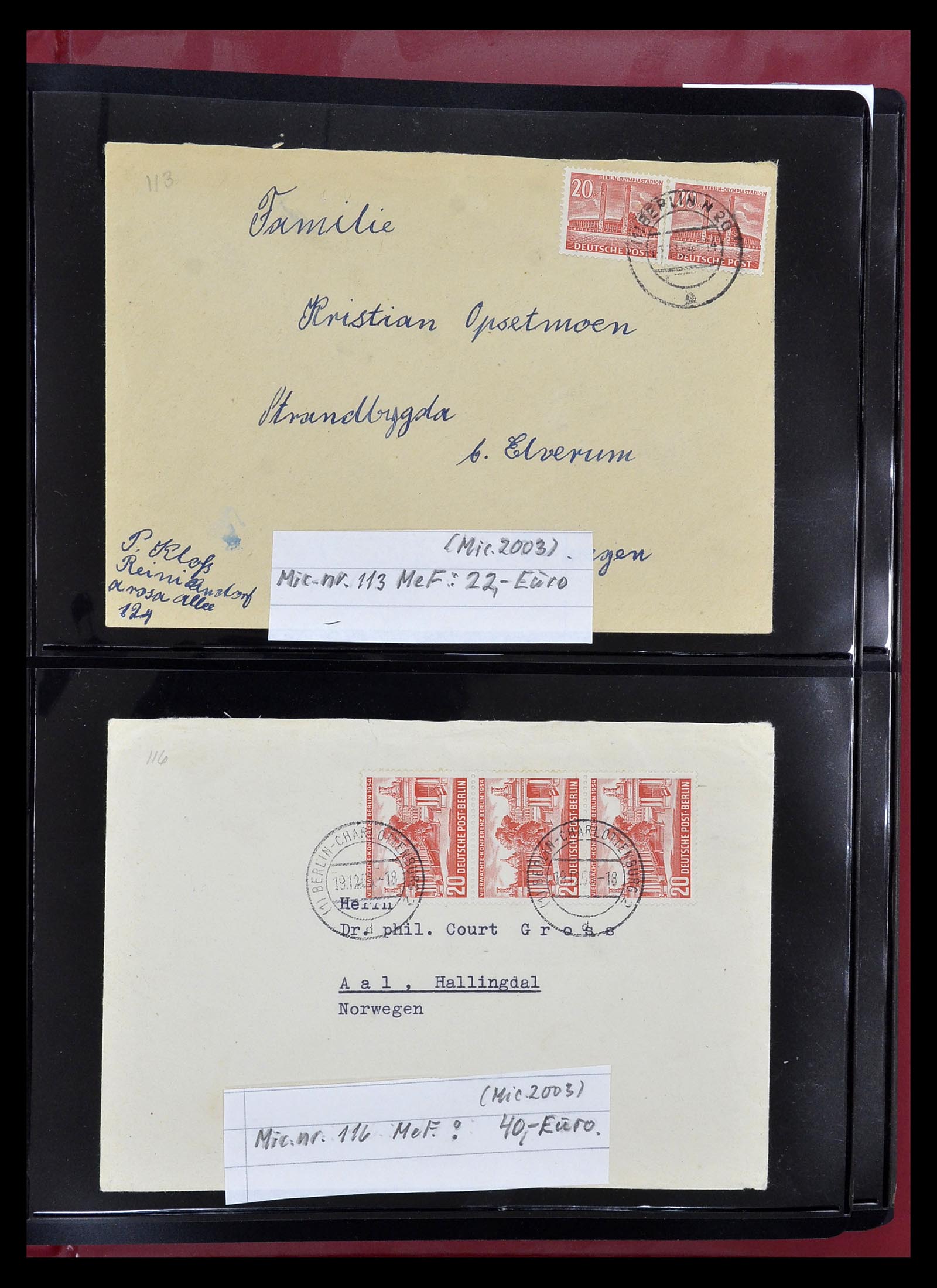 35059 007 - Stamp Collection 35059 Bundespost and Berlin 1948-1954.