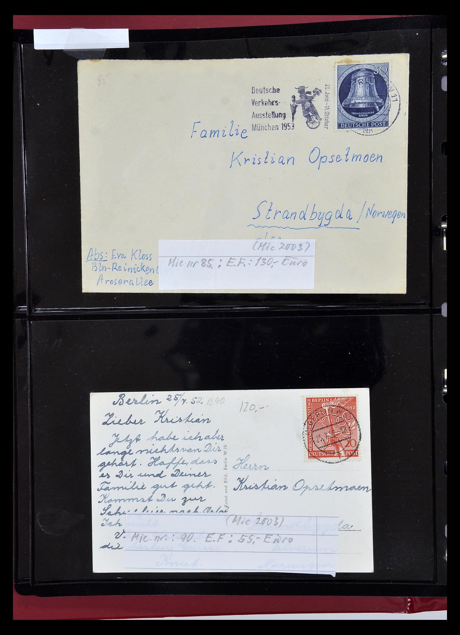 35059 010 - Postzegelverzameling 35059 Bundespost en Berlijn 1948-1954.