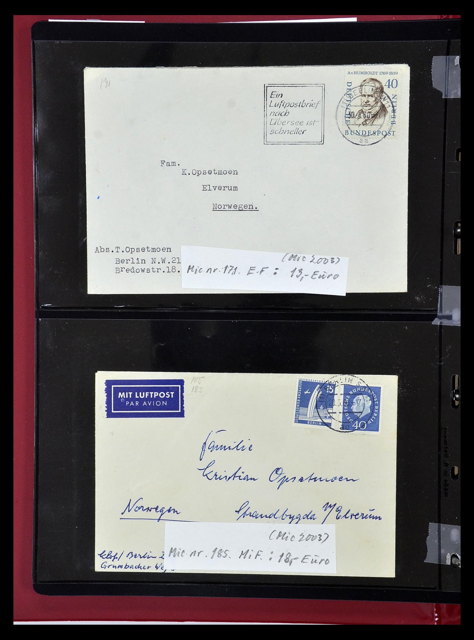 35059 012 - Postzegelverzameling 35059 Bundespost en Berlijn 1948-1954.