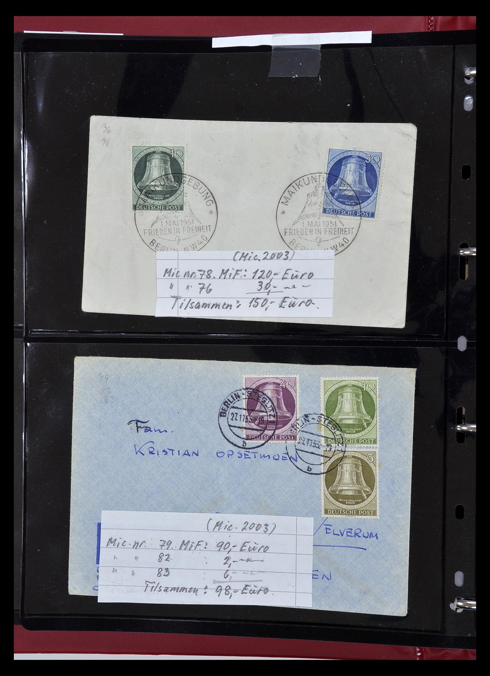 35059 014 - Postzegelverzameling 35059 Bundespost en Berlijn 1948-1954.