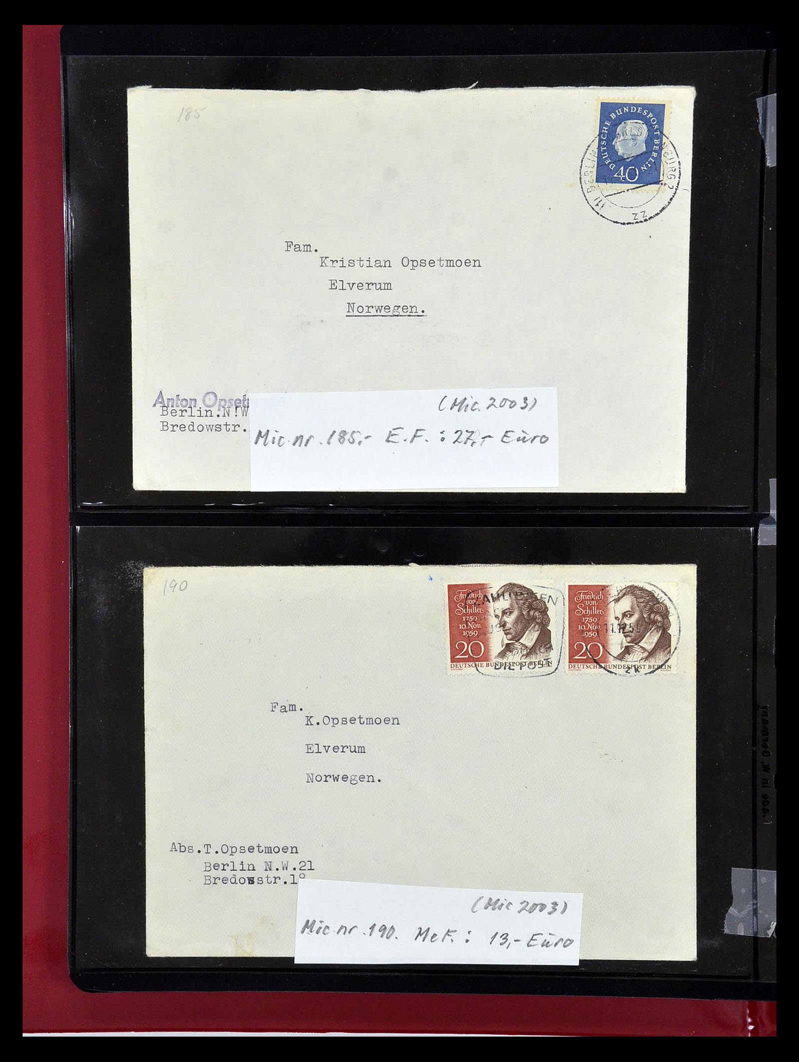 35059 016 - Postzegelverzameling 35059 Bundespost en Berlijn 1948-1954.
