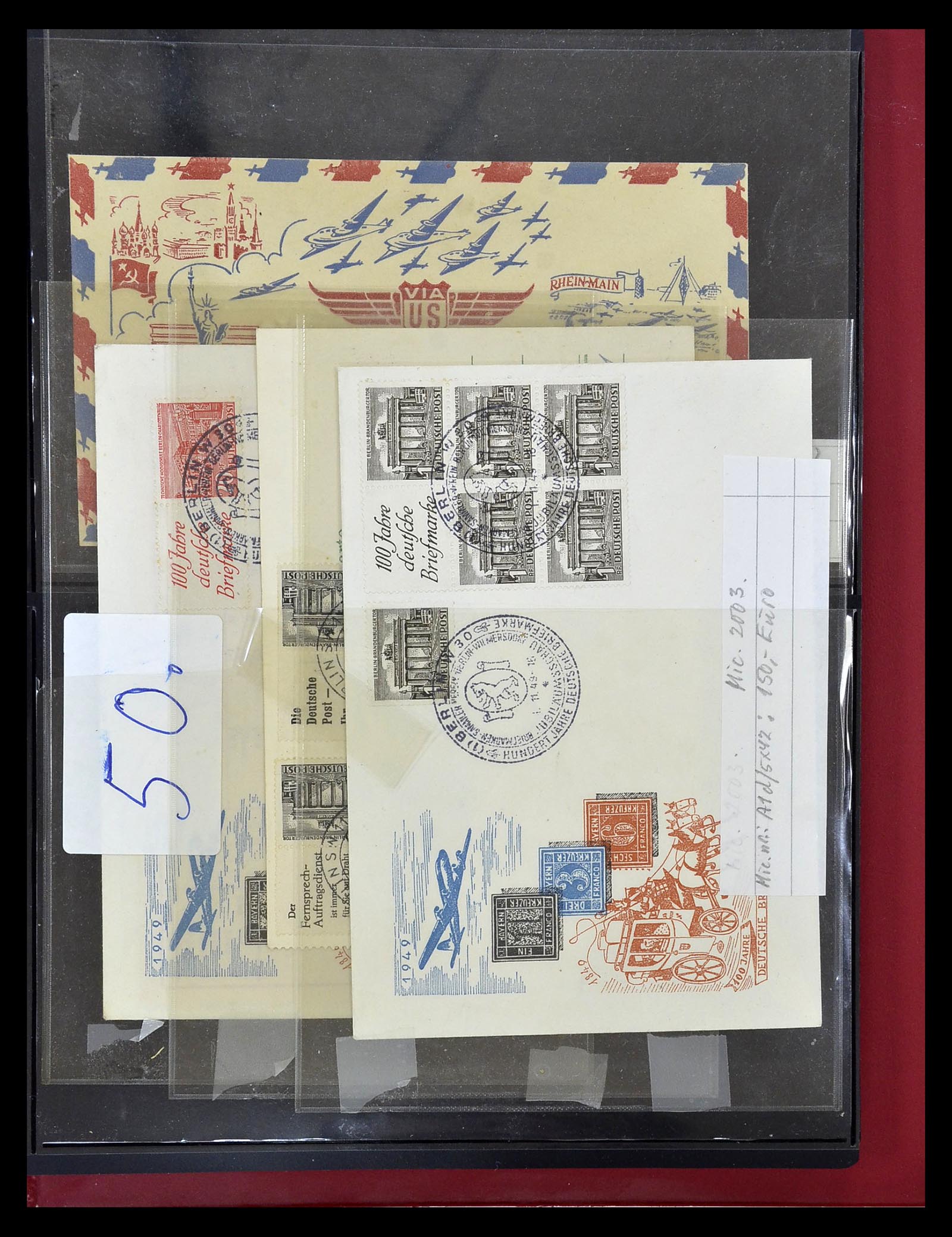 35059 017 - Postzegelverzameling 35059 Bundespost en Berlijn 1948-1954.