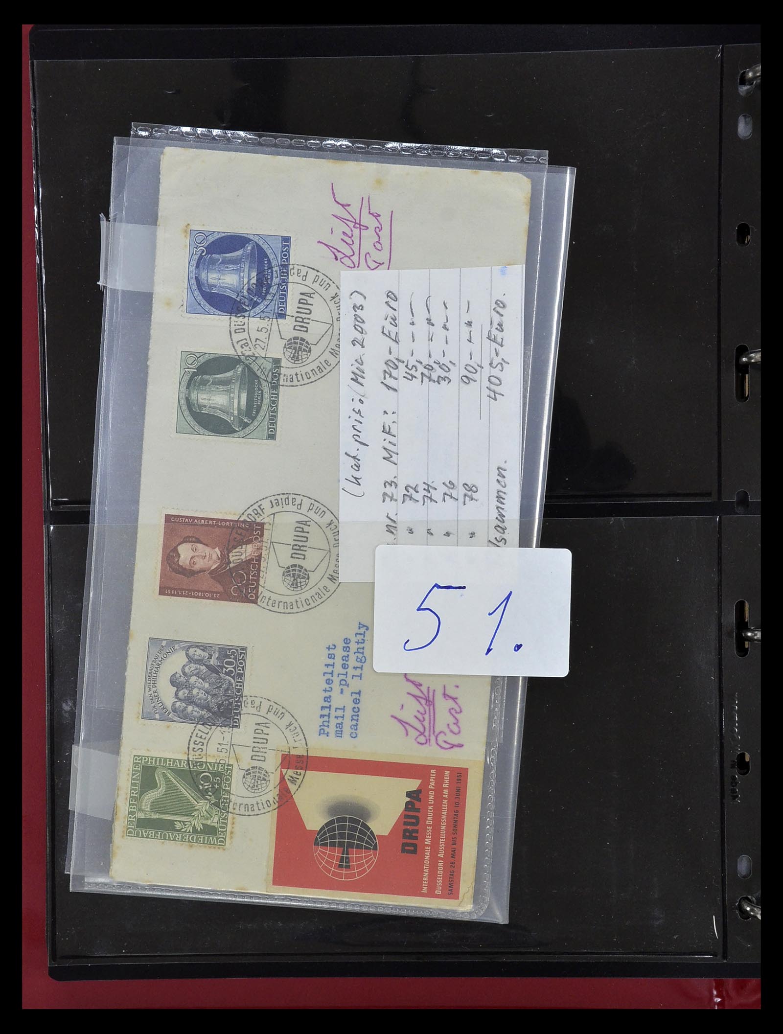 35059 018 - Postzegelverzameling 35059 Bundespost en Berlijn 1948-1954.