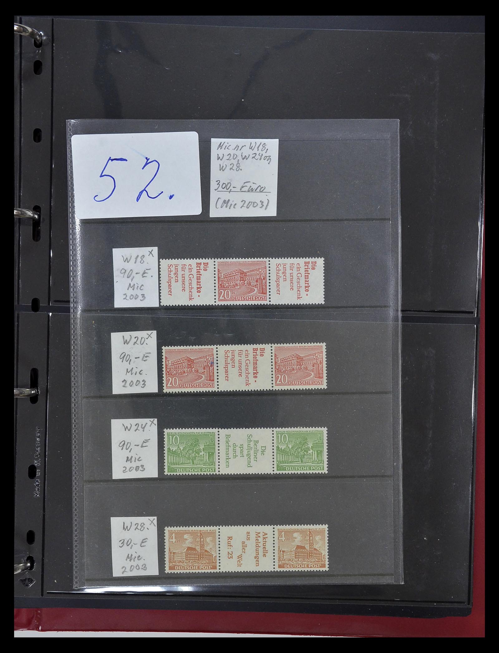 35059 019 - Postzegelverzameling 35059 Bundespost en Berlijn 1948-1954.