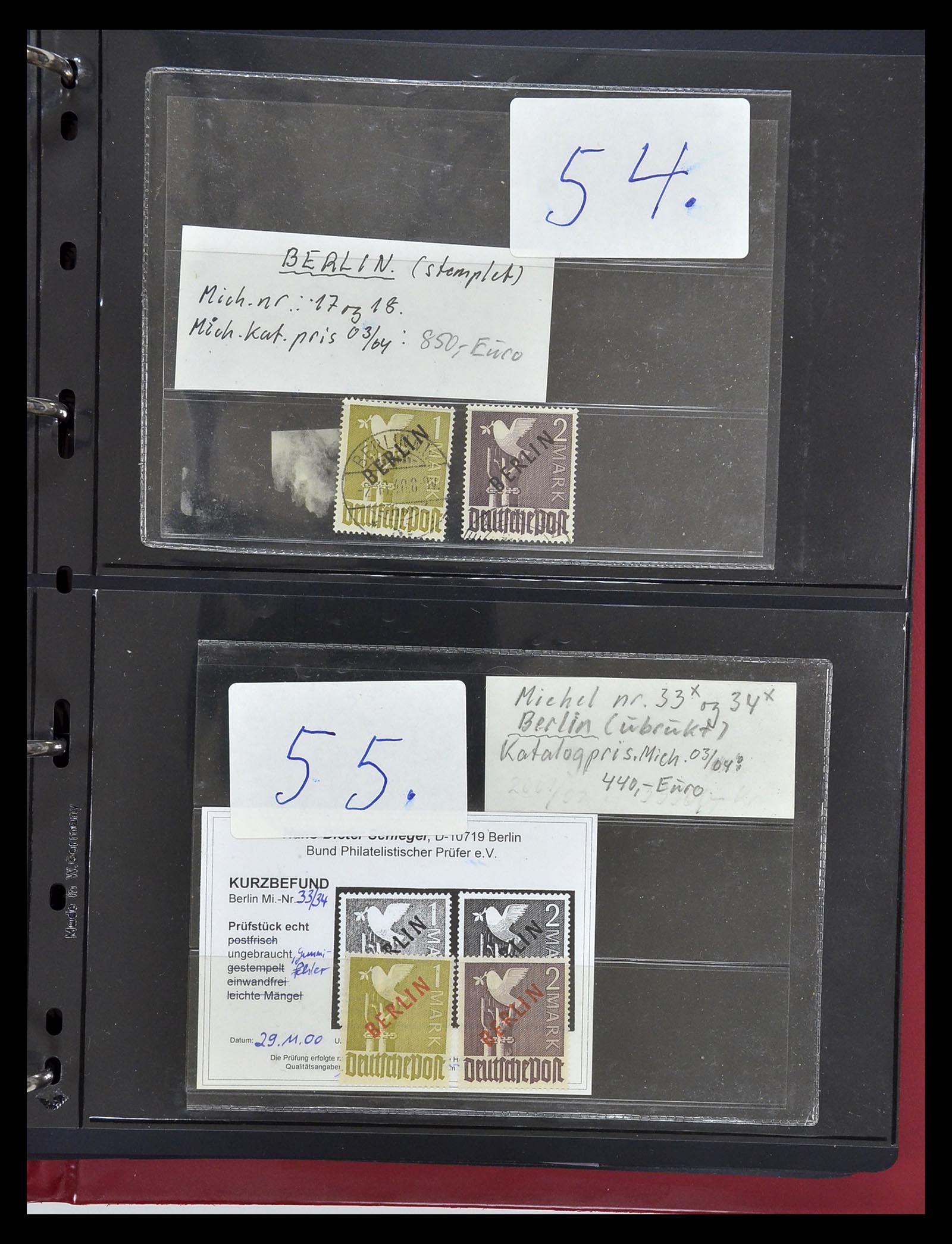 35059 020 - Postzegelverzameling 35059 Bundespost en Berlijn 1948-1954.