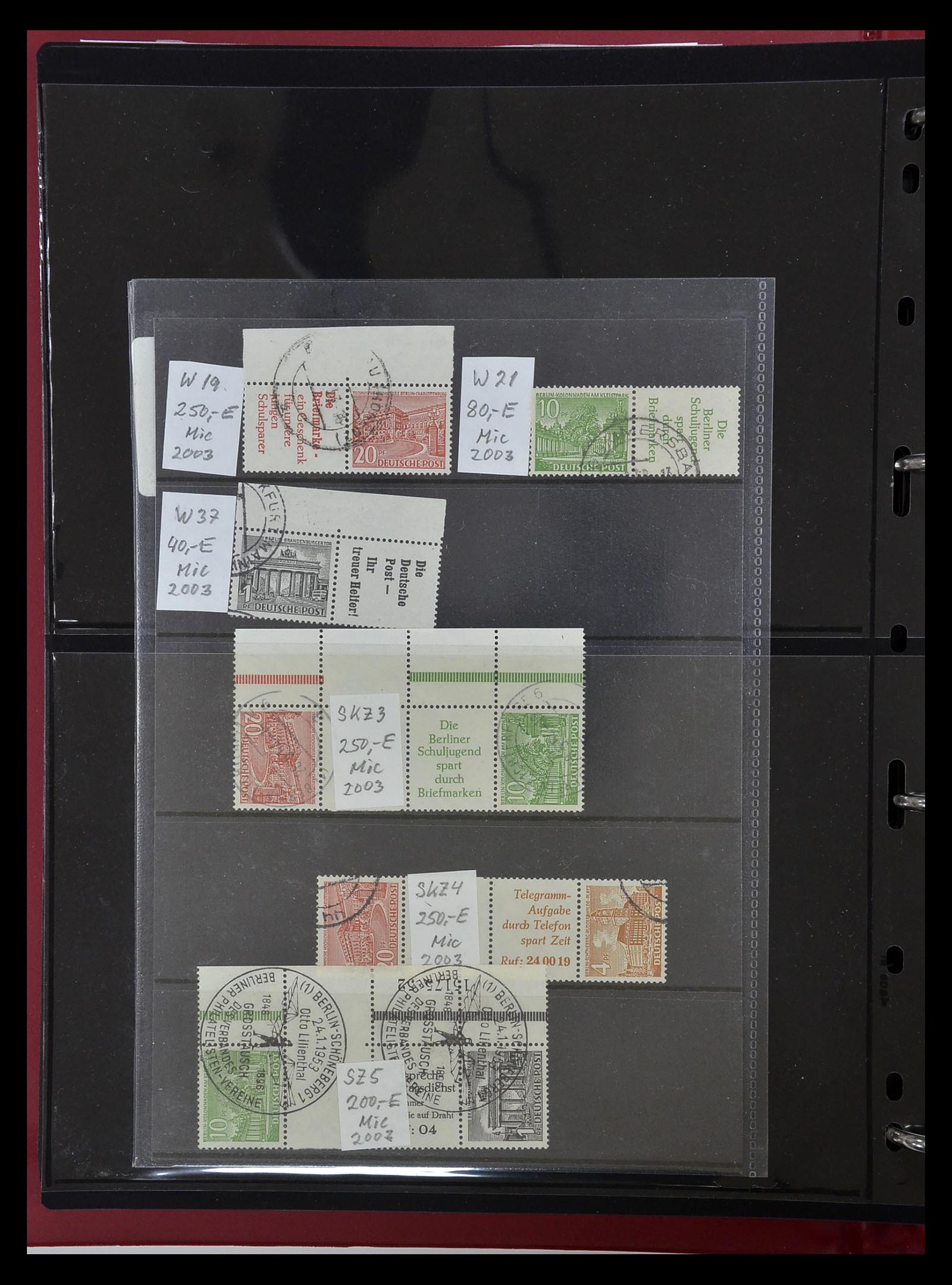 35059 021 - Postzegelverzameling 35059 Bundespost en Berlijn 1948-1954.