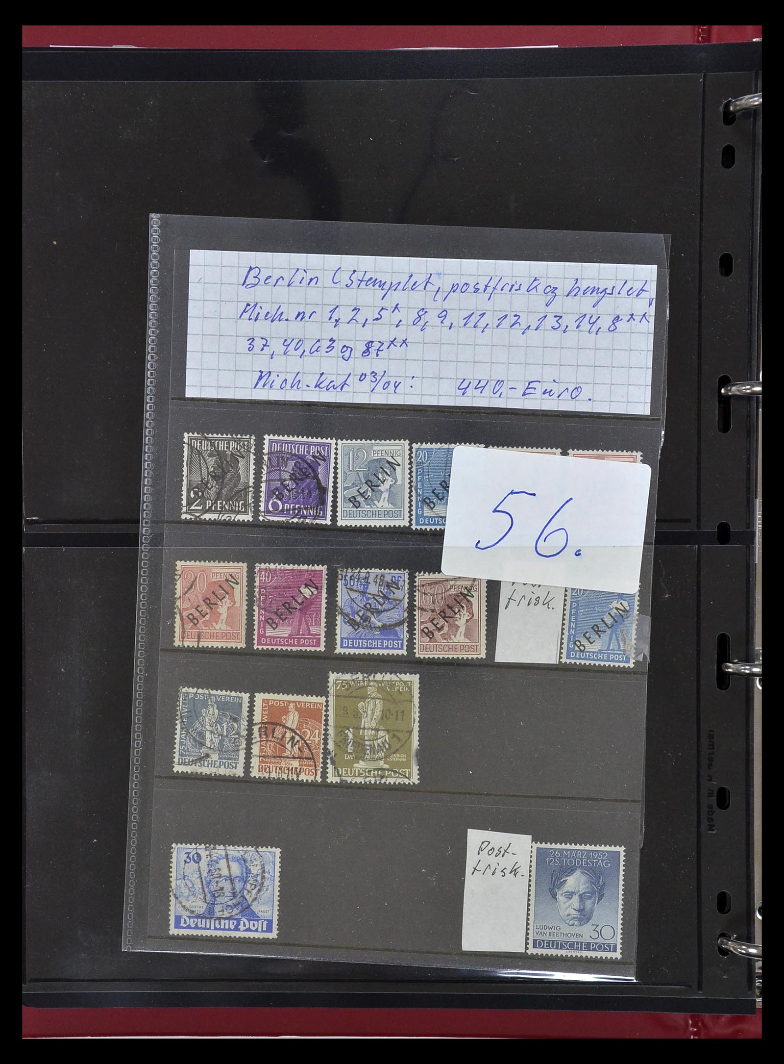 35059 022 - Postzegelverzameling 35059 Bundespost en Berlijn 1948-1954.