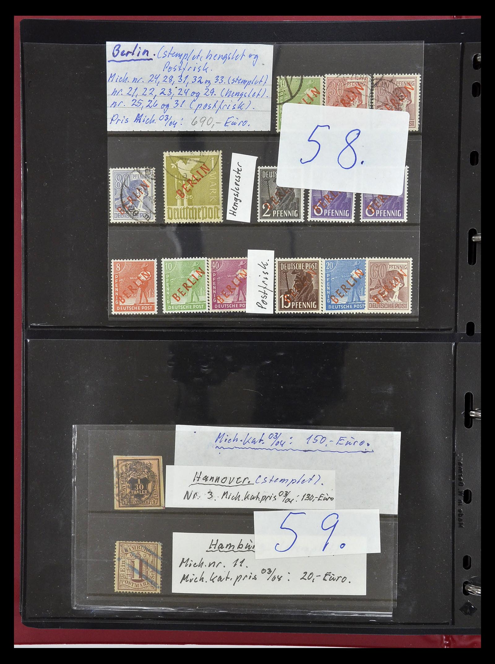 35059 024 - Postzegelverzameling 35059 Bundespost en Berlijn 1948-1954.